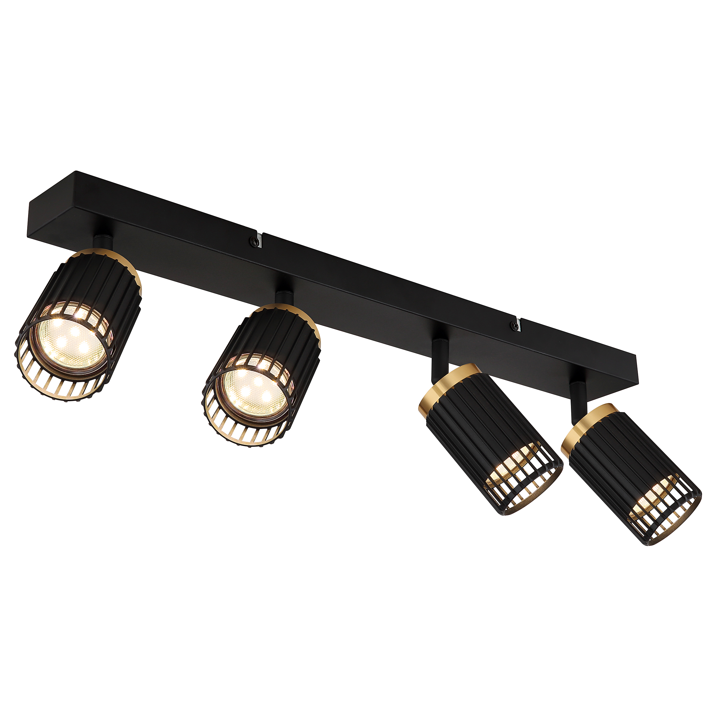 Korben ceiling light 4-bulb iron black