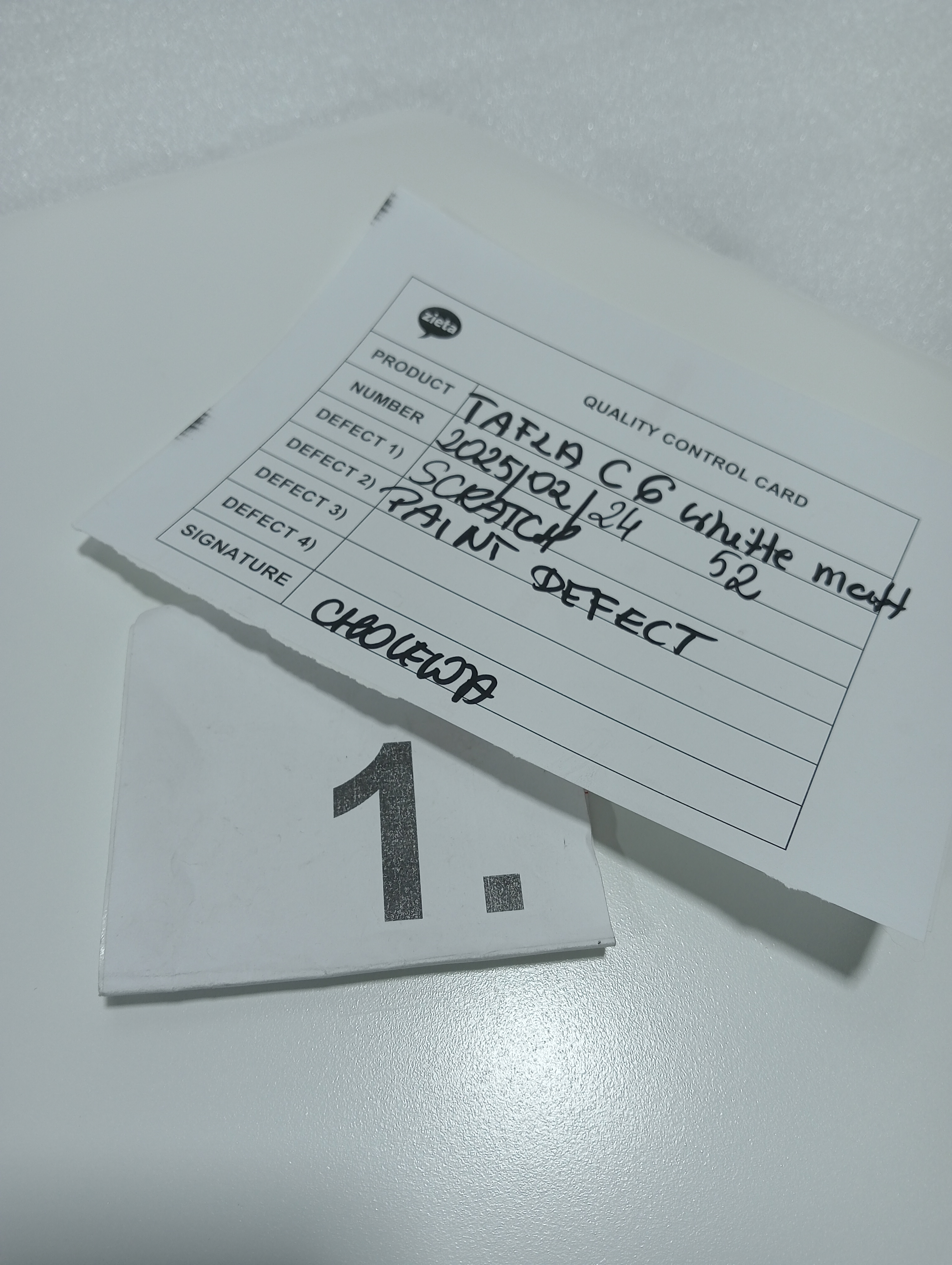 Table Mirror C6 Stainless Steel Candy White Matt