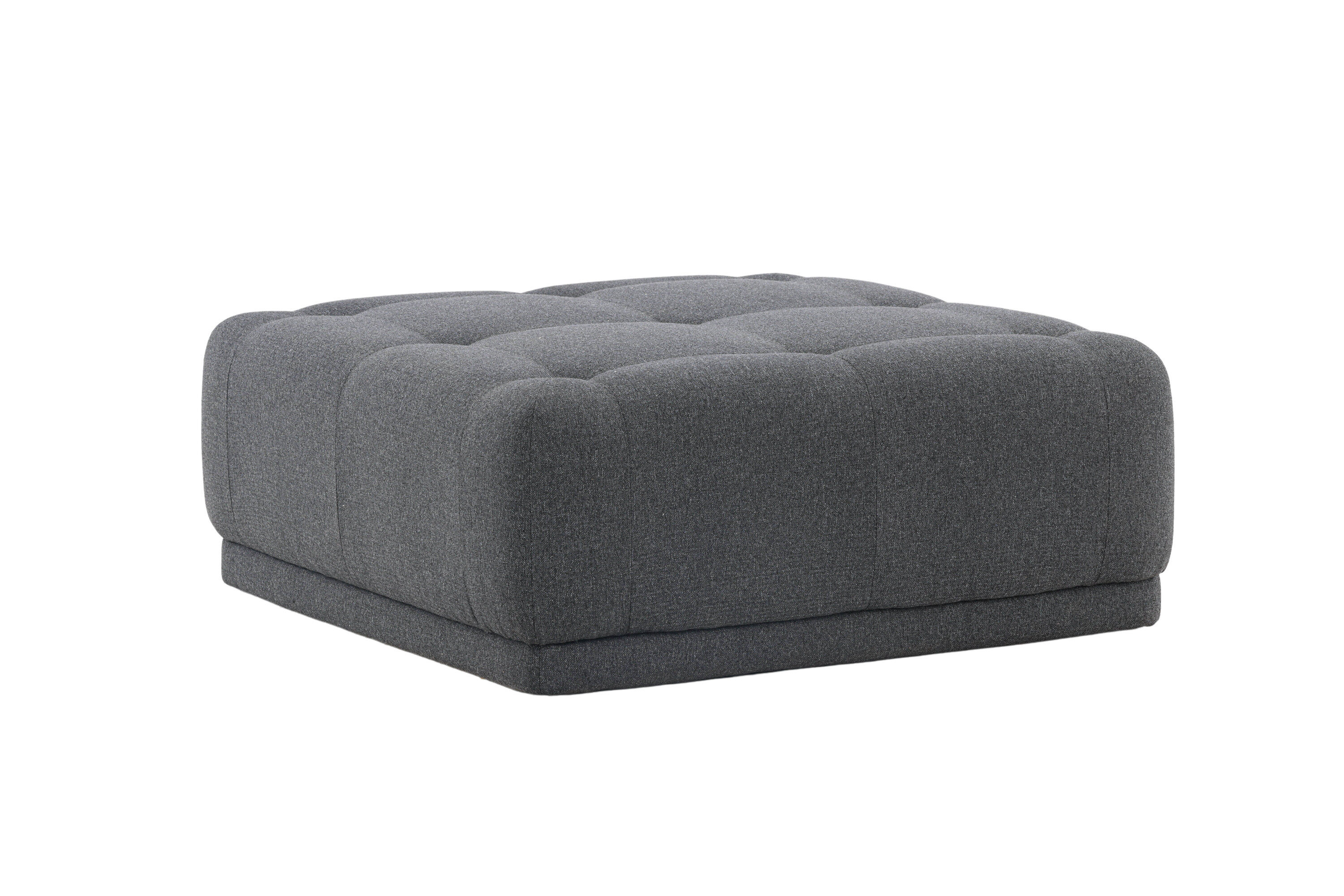 Turin  Pouf  Fabric  Dark grey