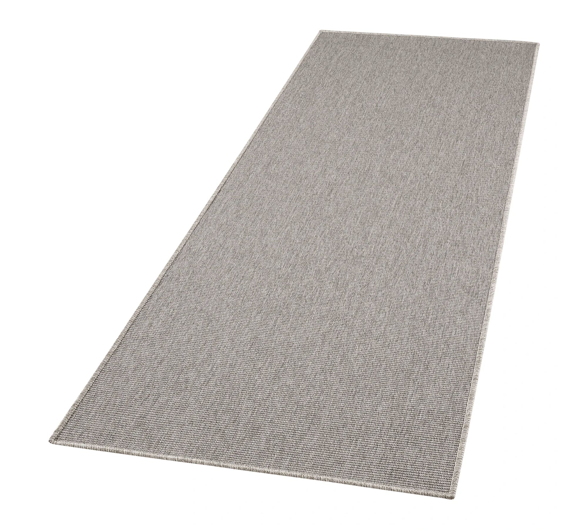 Outdoor-Teppich Kunstfaser Grau 80 cm x 250 cm