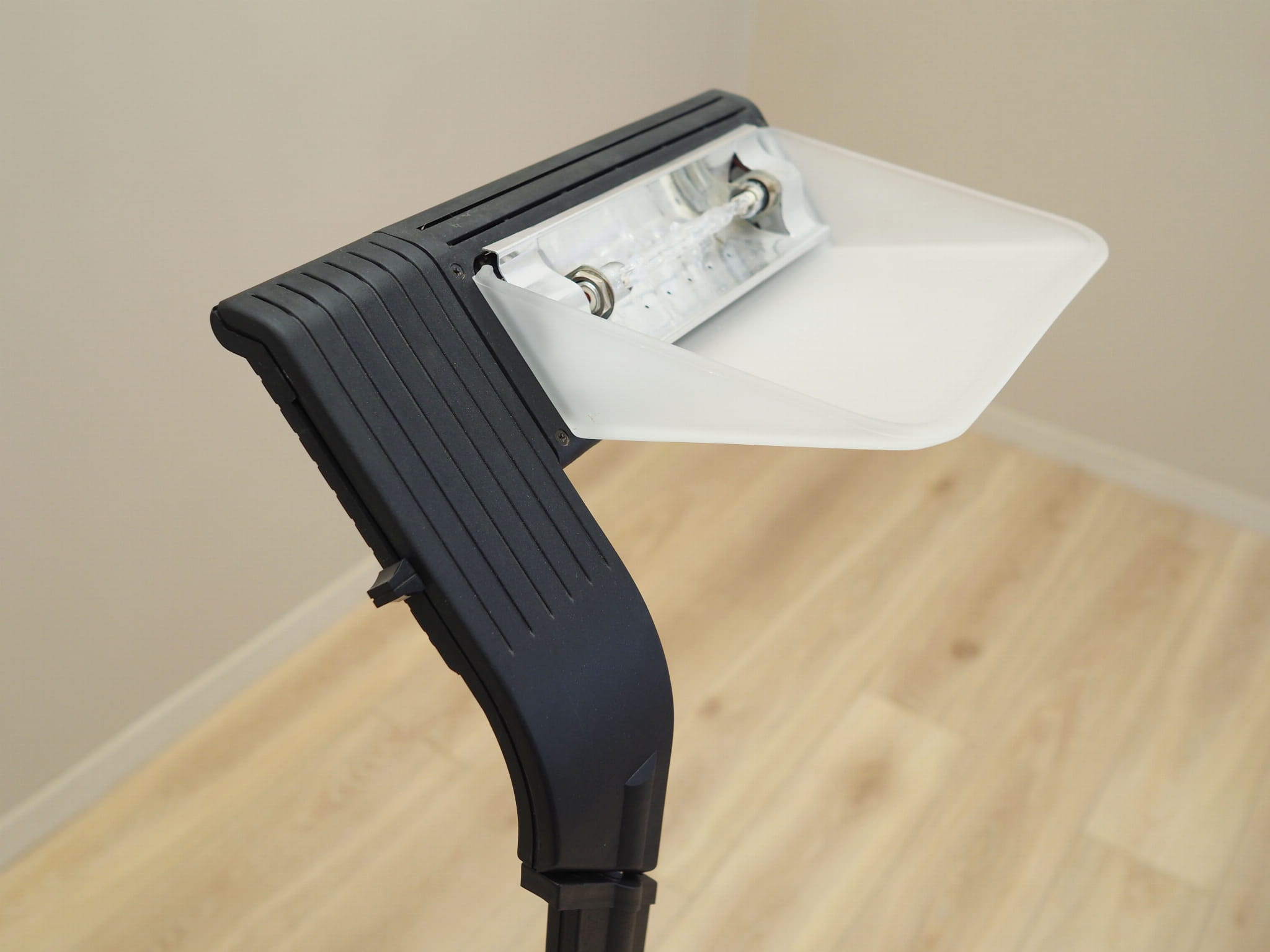 Floor lamp metal glass 1990s