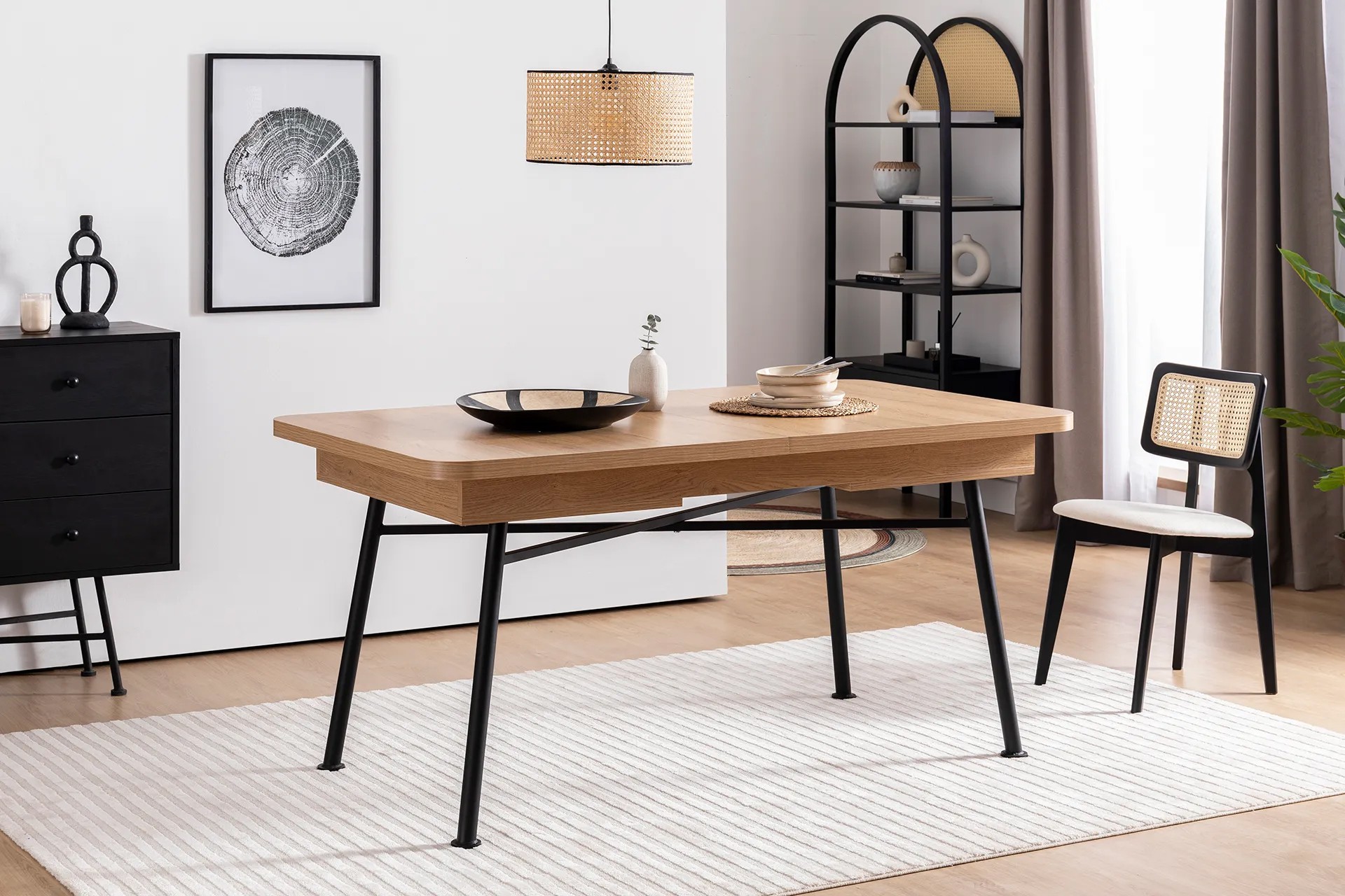 Extendable Dining Table 160-198cm