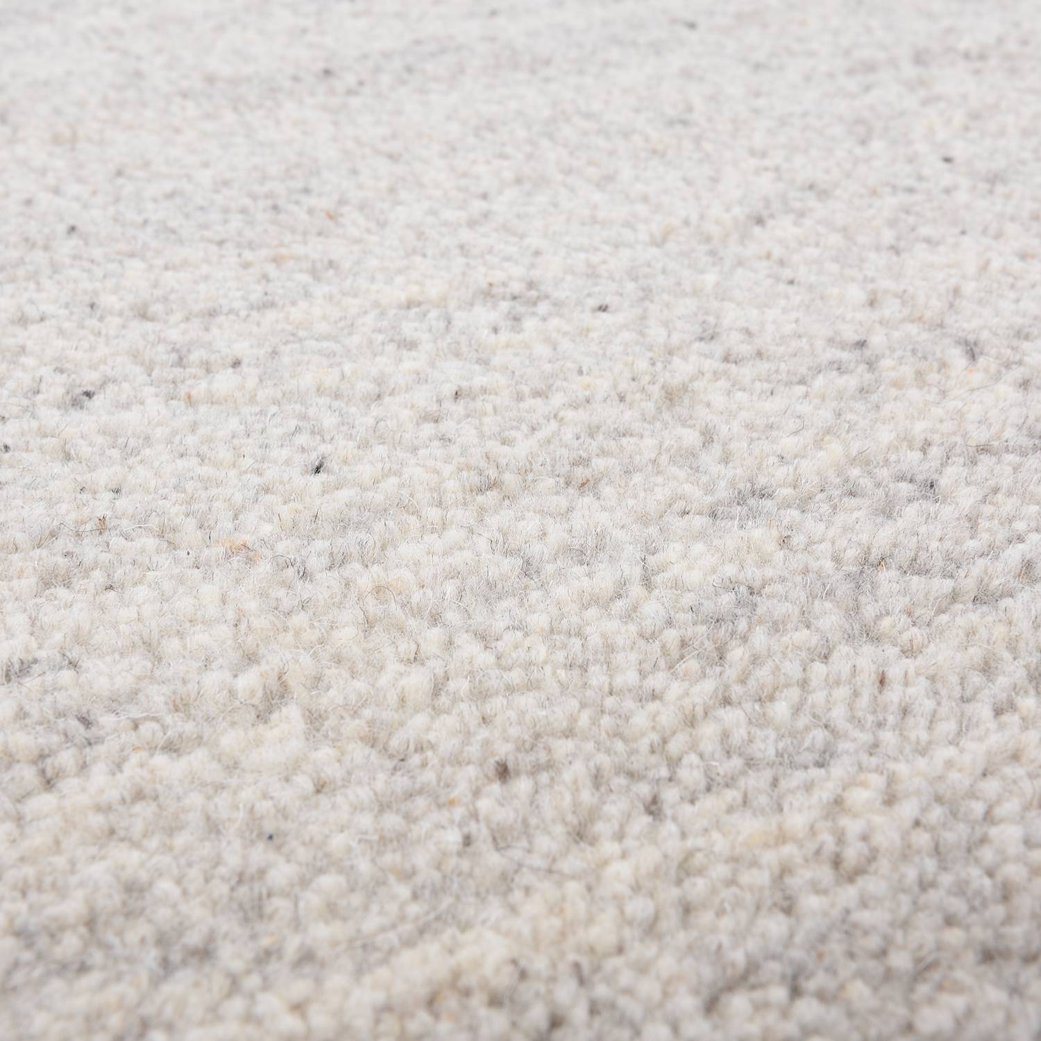 Maloronga Uni Teppich Schurwolle Sandgrau 70 x 140 cm