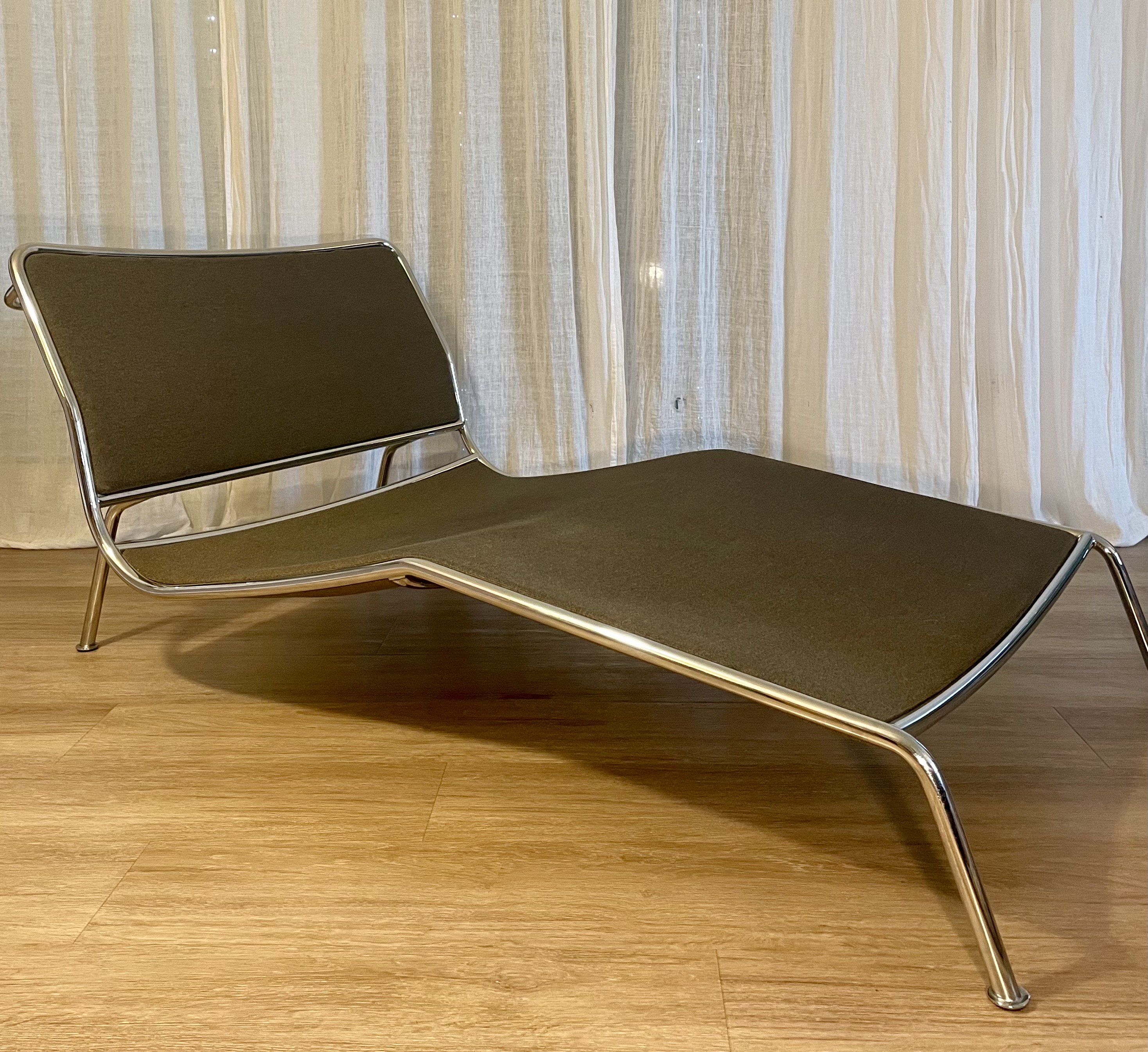 Frog Chaiselongue Baumwolle Chrom