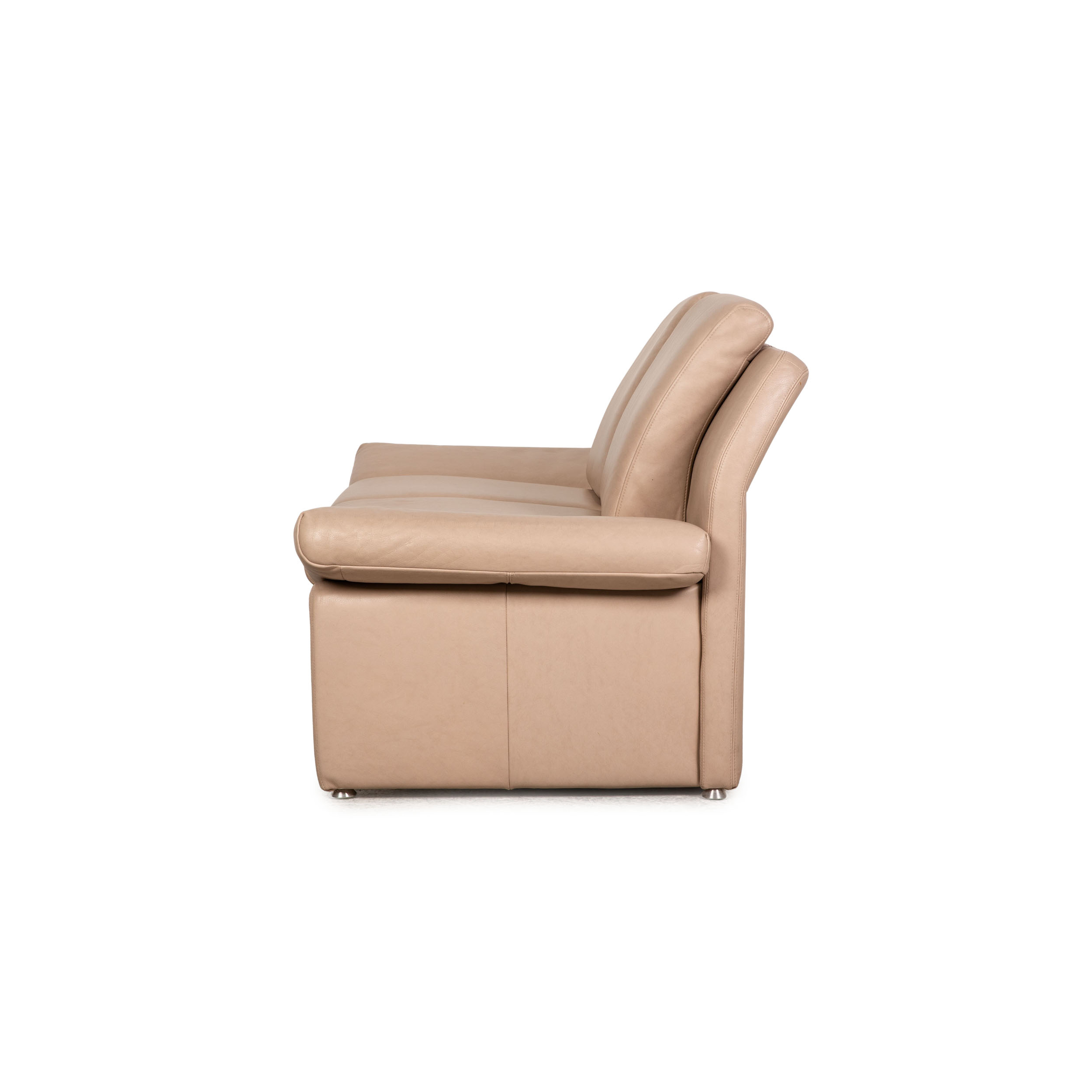 Sofa 2-Sitzer mit Funktion Leder Beige