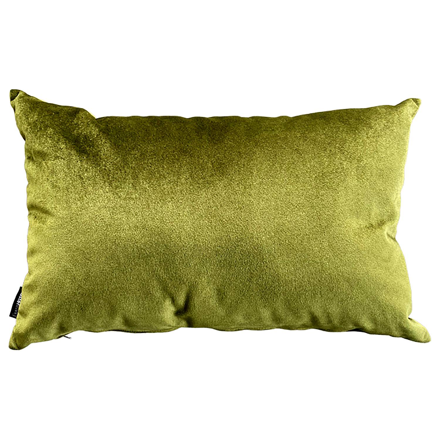 Artik Velvet Polyester Green Decorative Cushion 60 x 40 cm