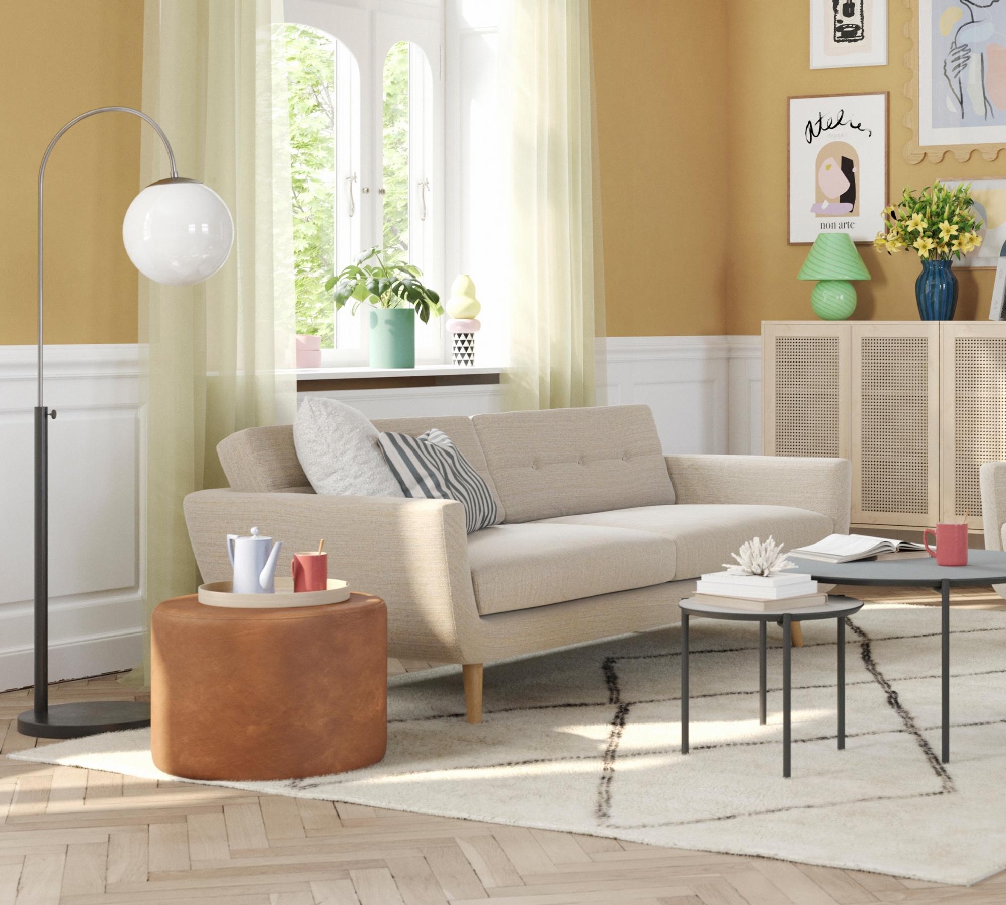 Vera Sofa 3-Sitzer Vega Sand Dune