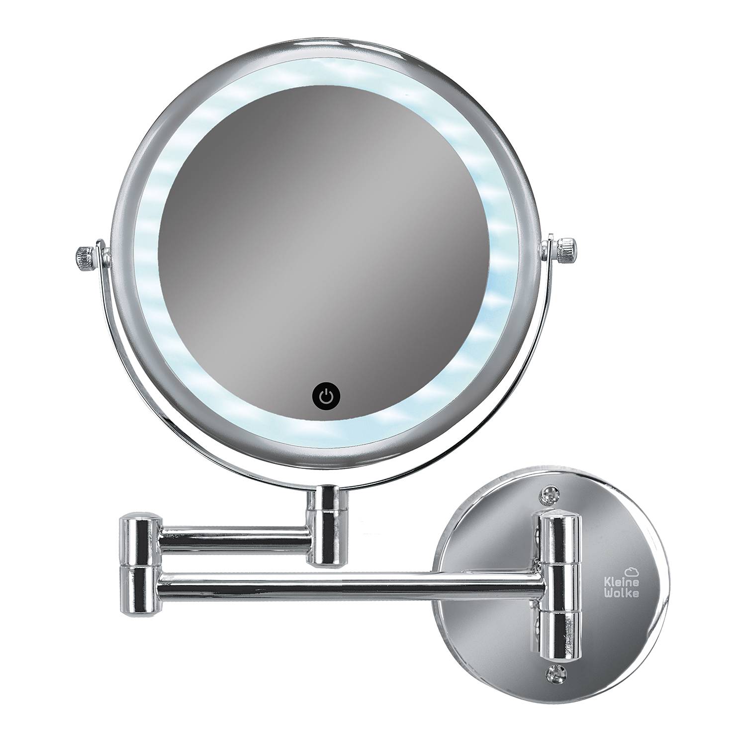 Kosmetikspiegel Lumi Chrom Spiegelglas Silber