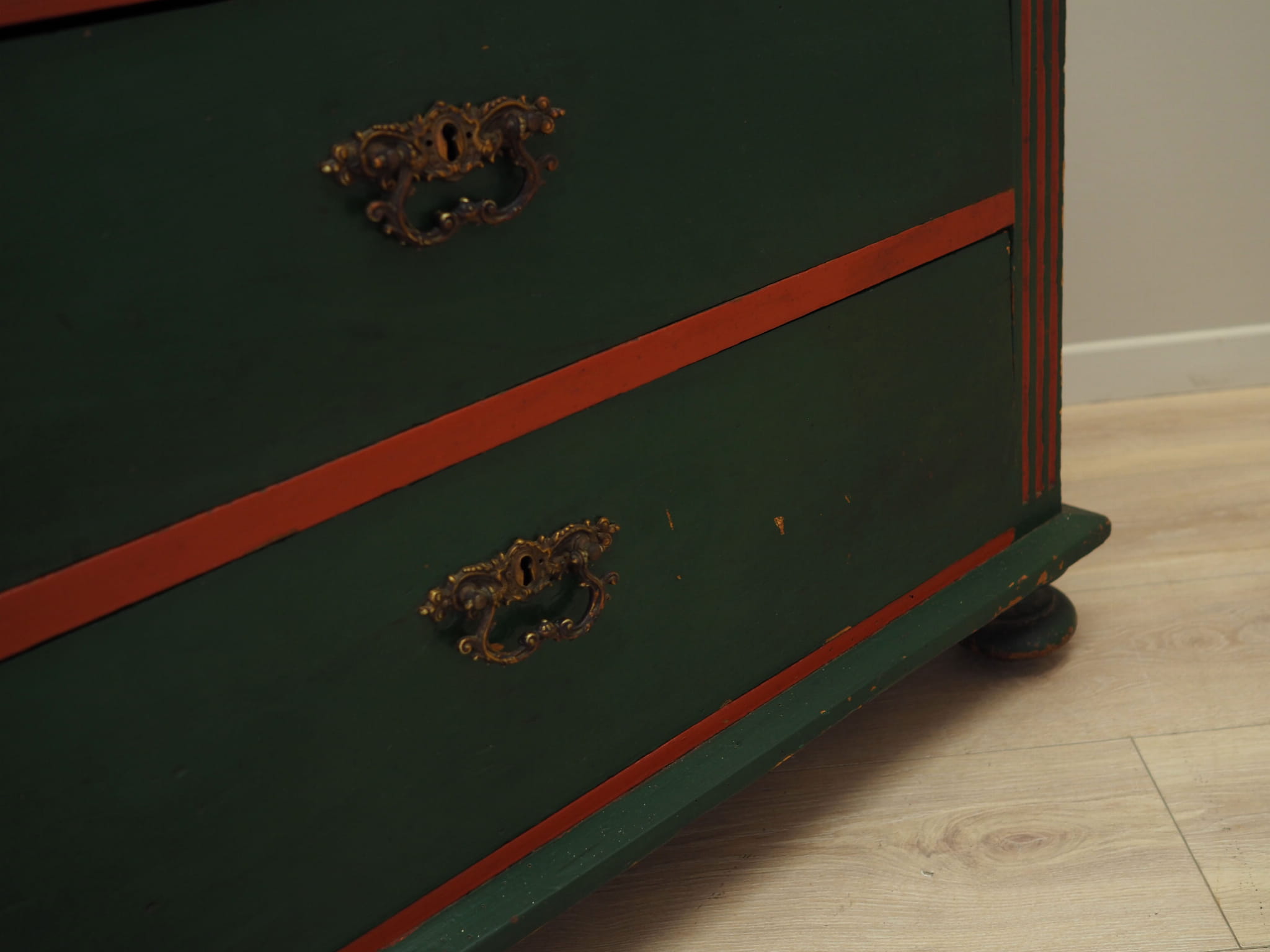 Kommode Holz Grün 1950er Jahre 