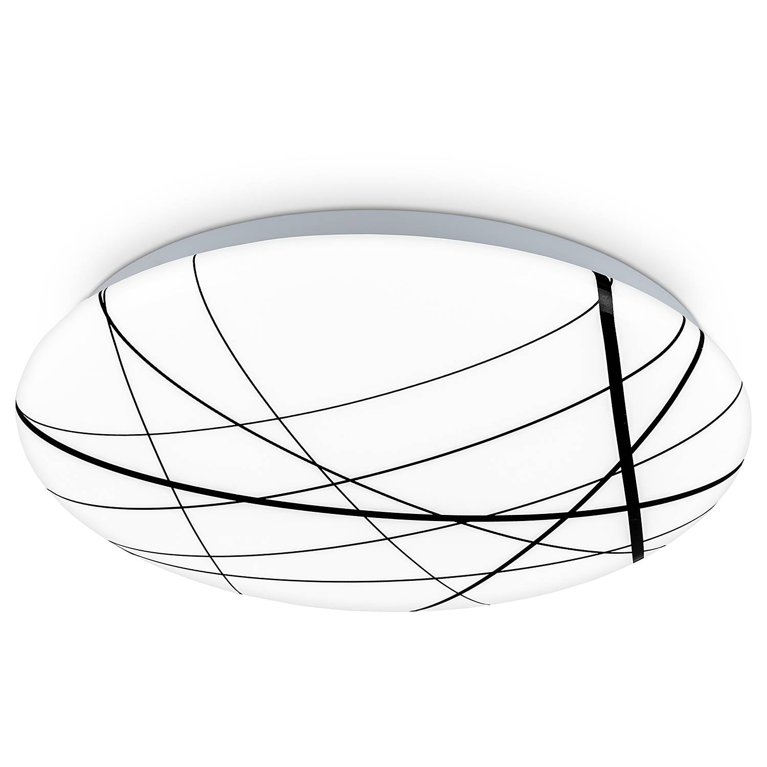 Pancara LED-Deckenleuchte Kunststoff Weiß Schwarz