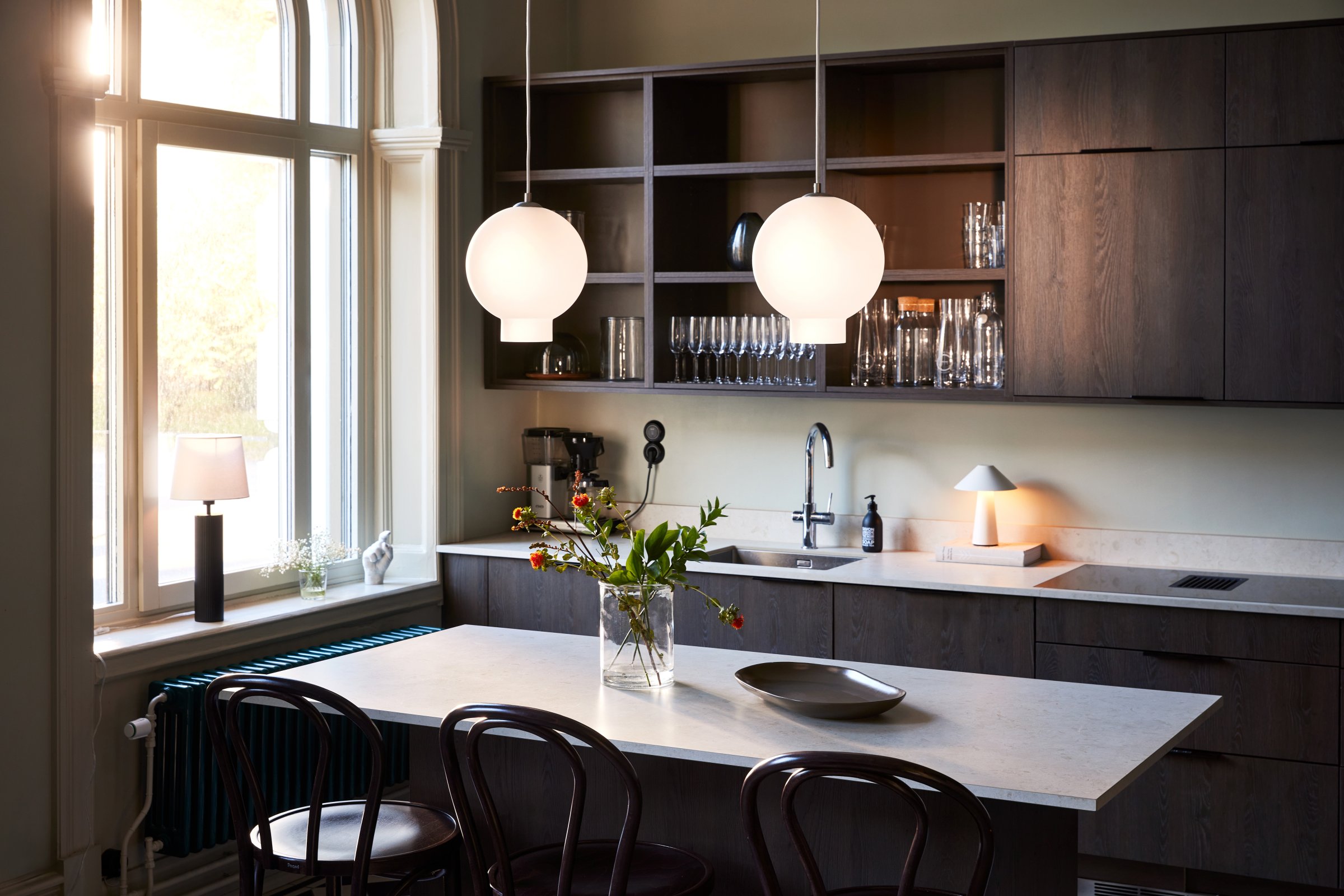 Bams Lampada a sospensione vetro opale bianco Ø 25cm