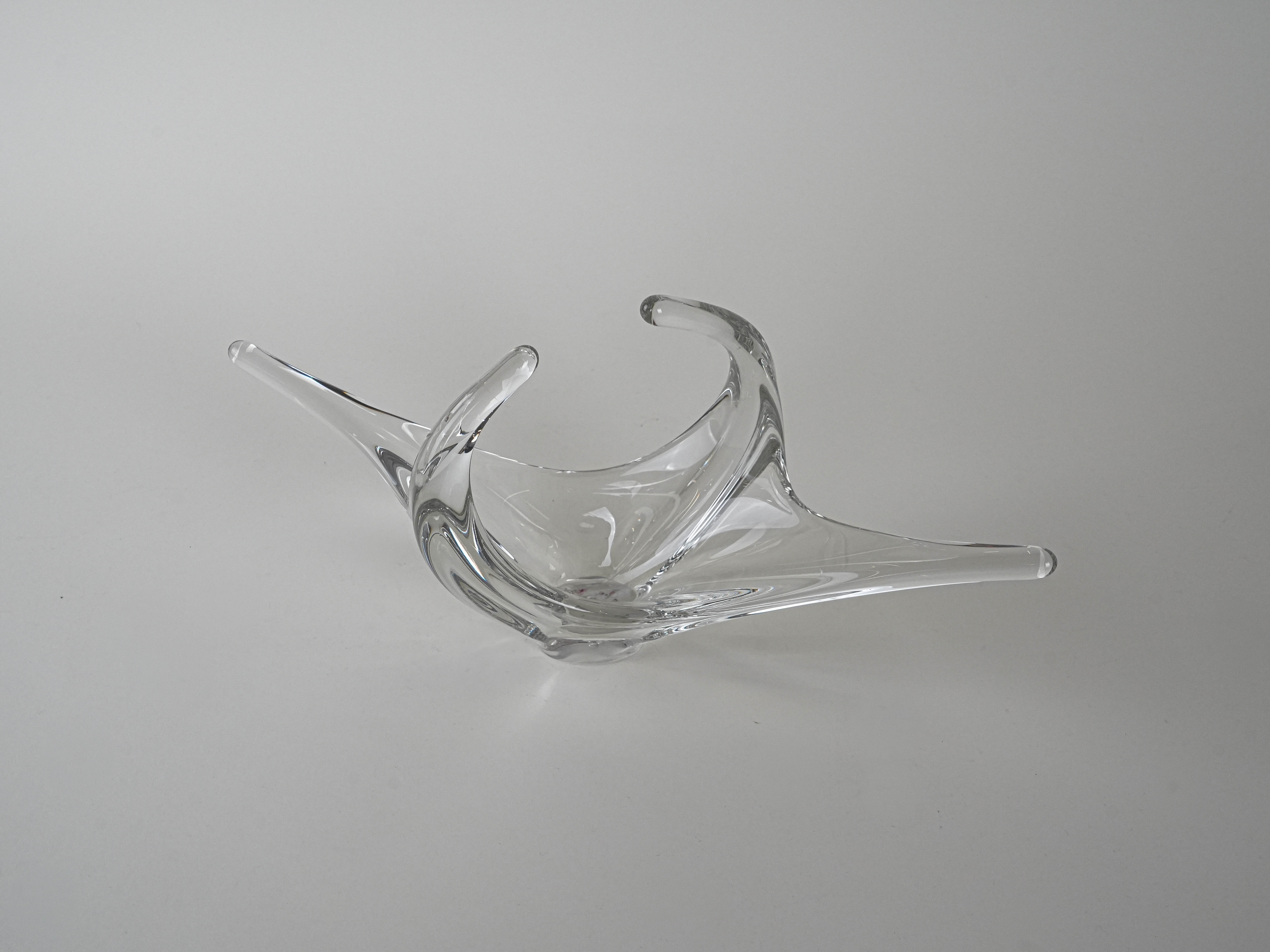 Space Age Glassplatte Transparent 1960er Jahre