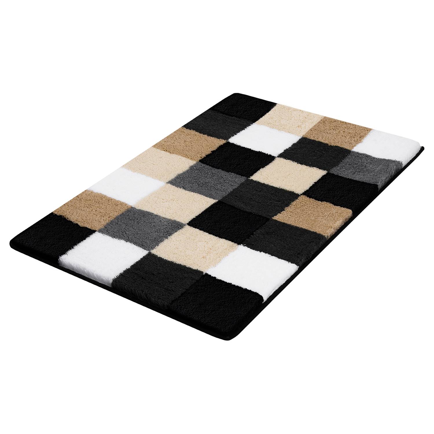 Badematte Caro Webstoff Schwarz 150 x 85 cm