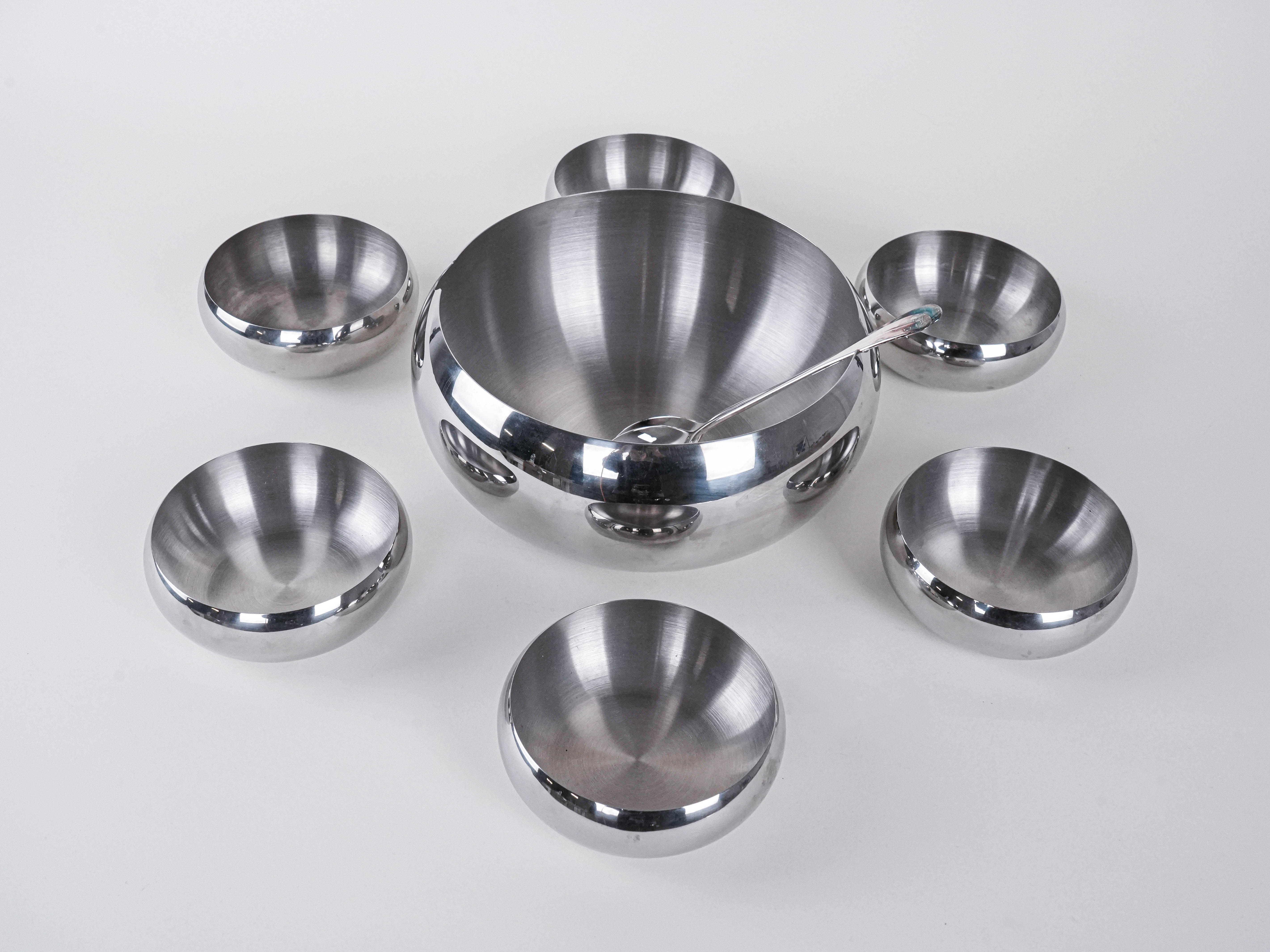 Edelstahlschüssel 7er Set Silber