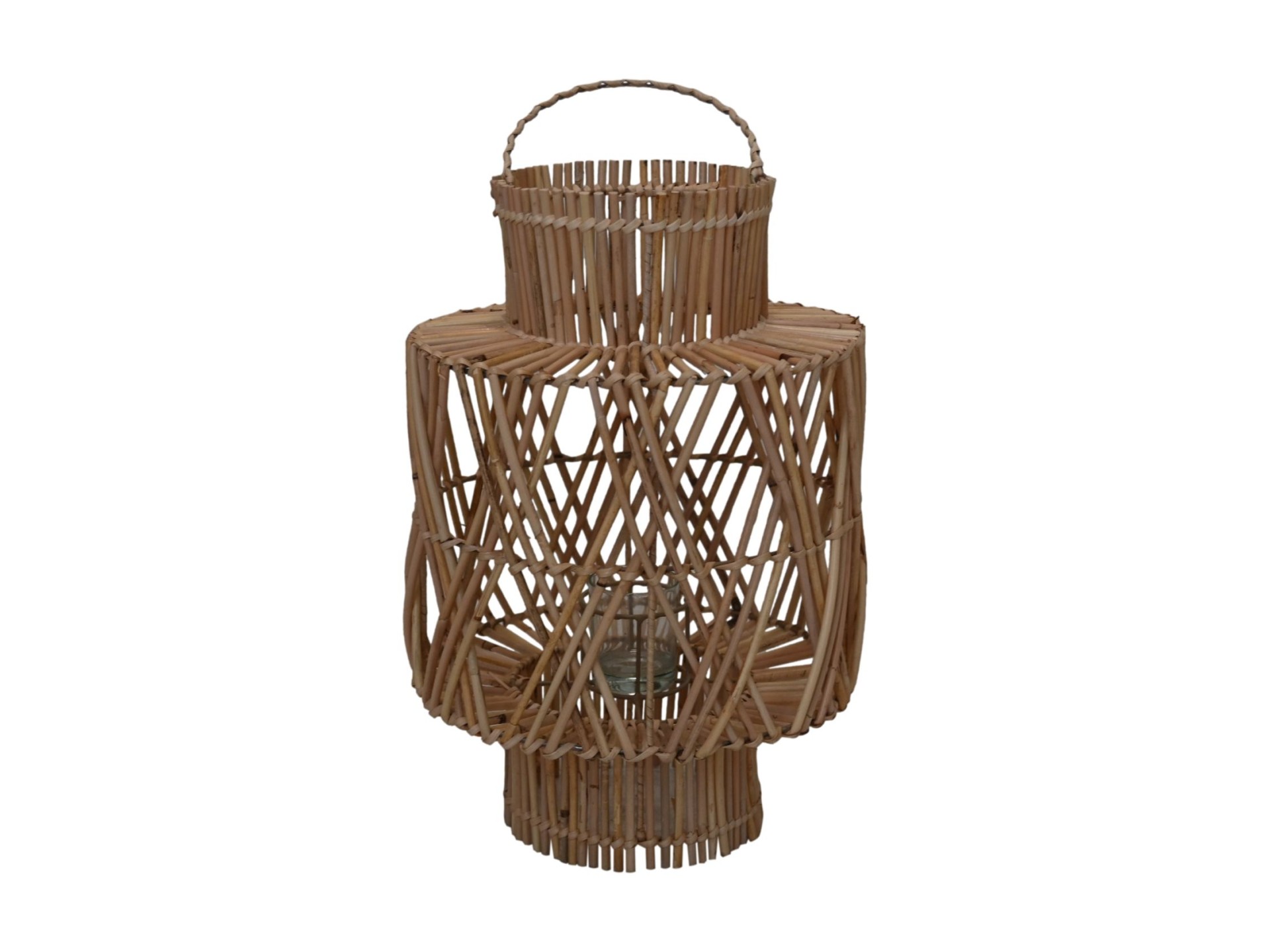 Laterne Garten Rattan Braun