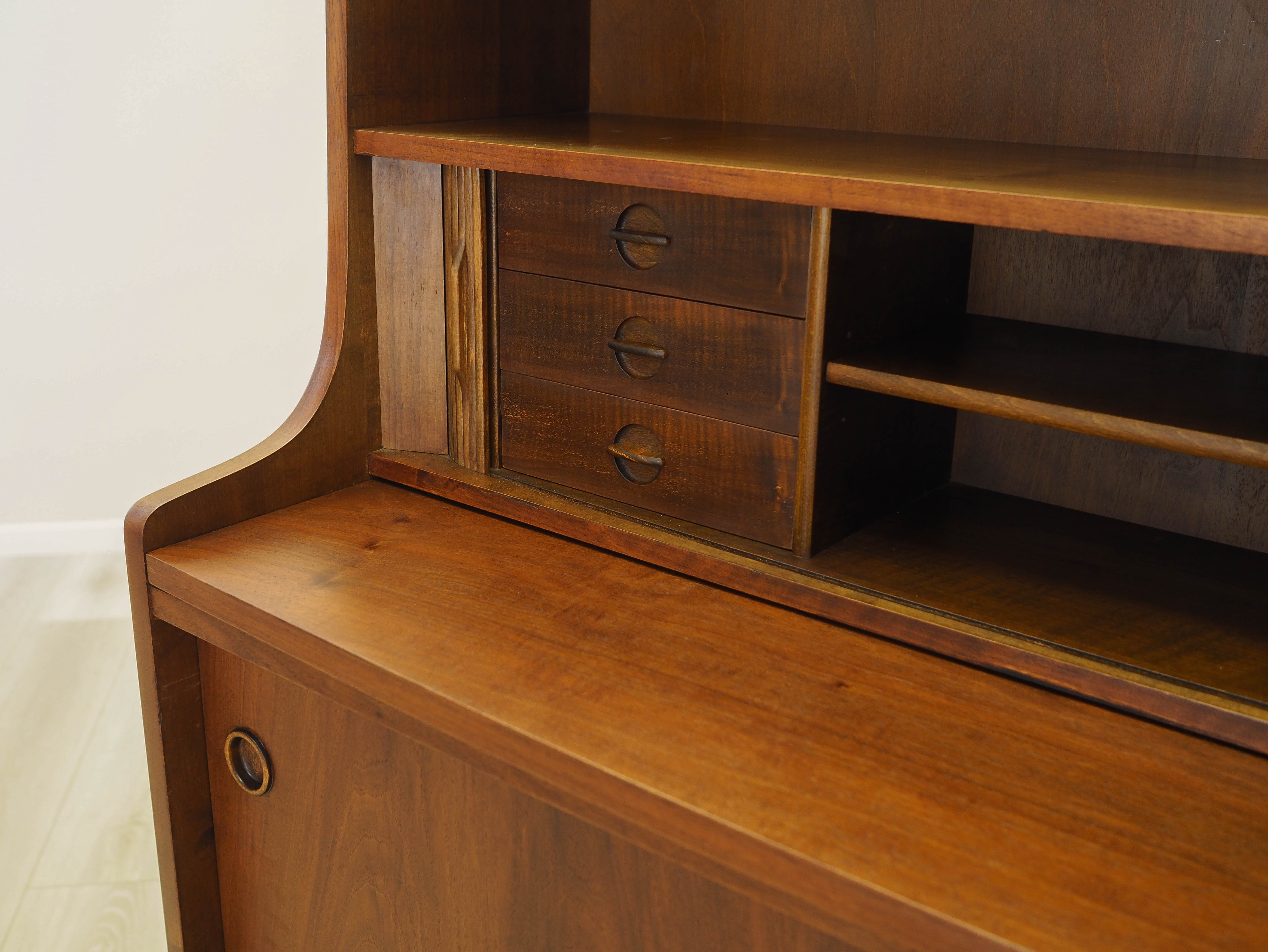 Bücherregal 1970er Jahre Walnussholz Optik 