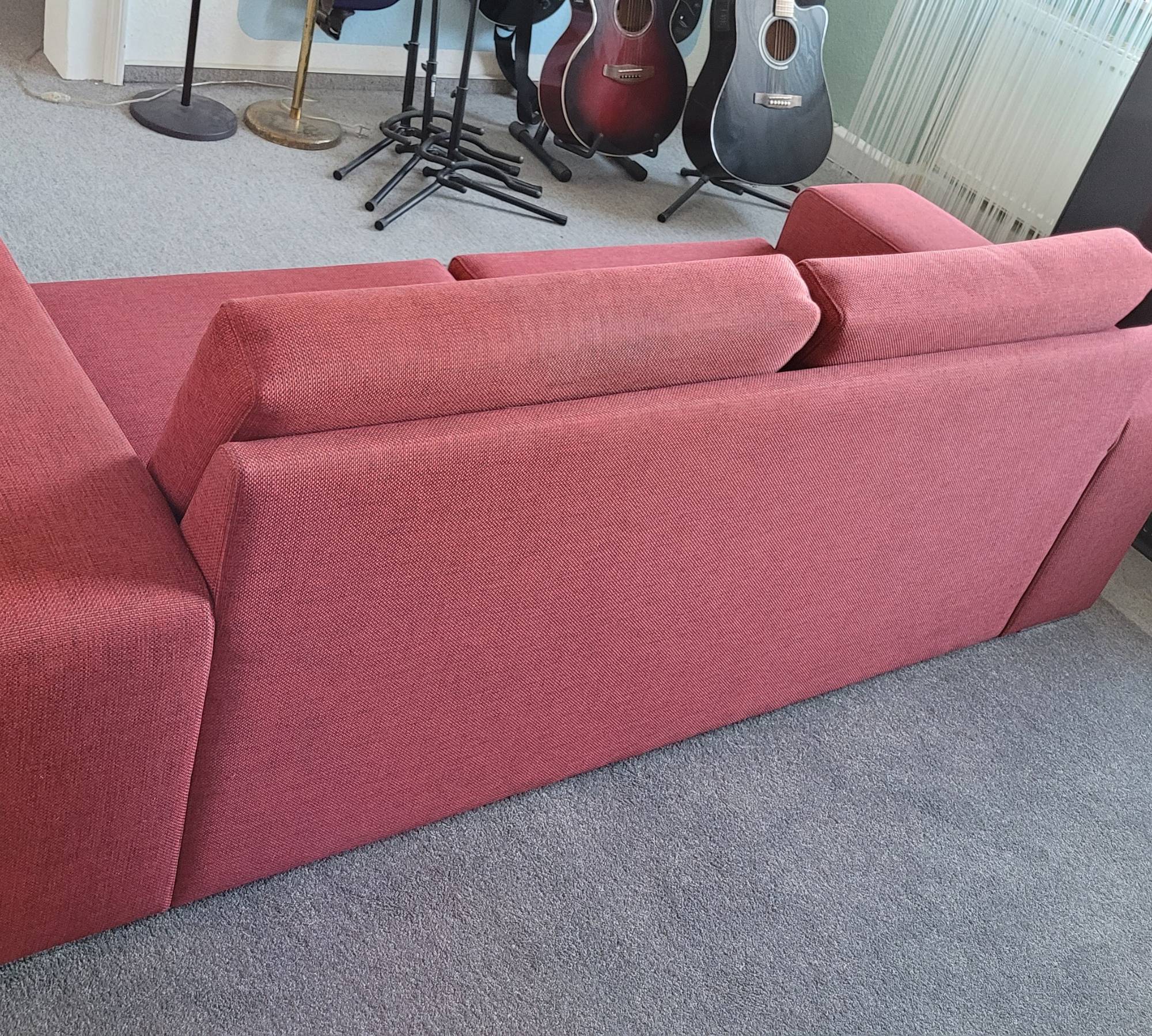 Sofa 2-Sitzer Stoff Rot 