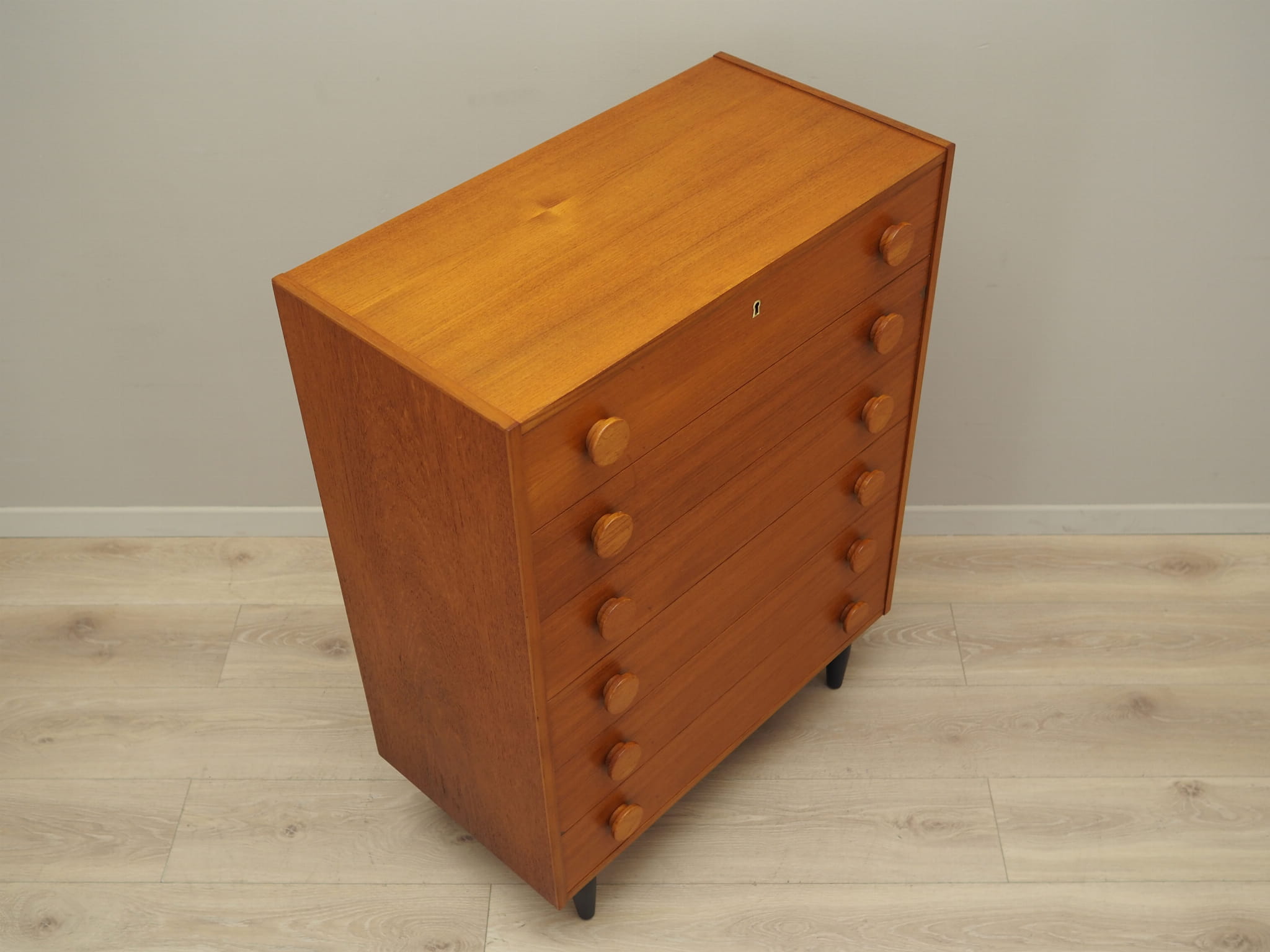 Vintage chest of drawers Teak wood Brown 1960s