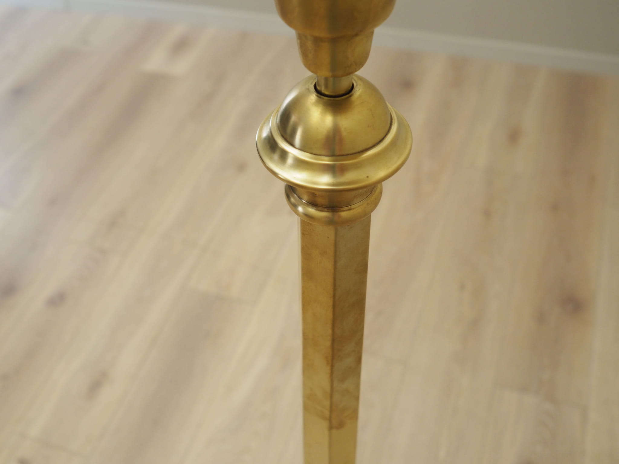 Vintage Stehleuchte Glas Metall Gold 1920er Jahre