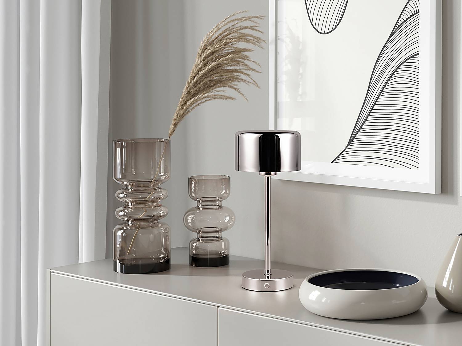 Jeff LED-Tischleuchte Eisen 1-flammig