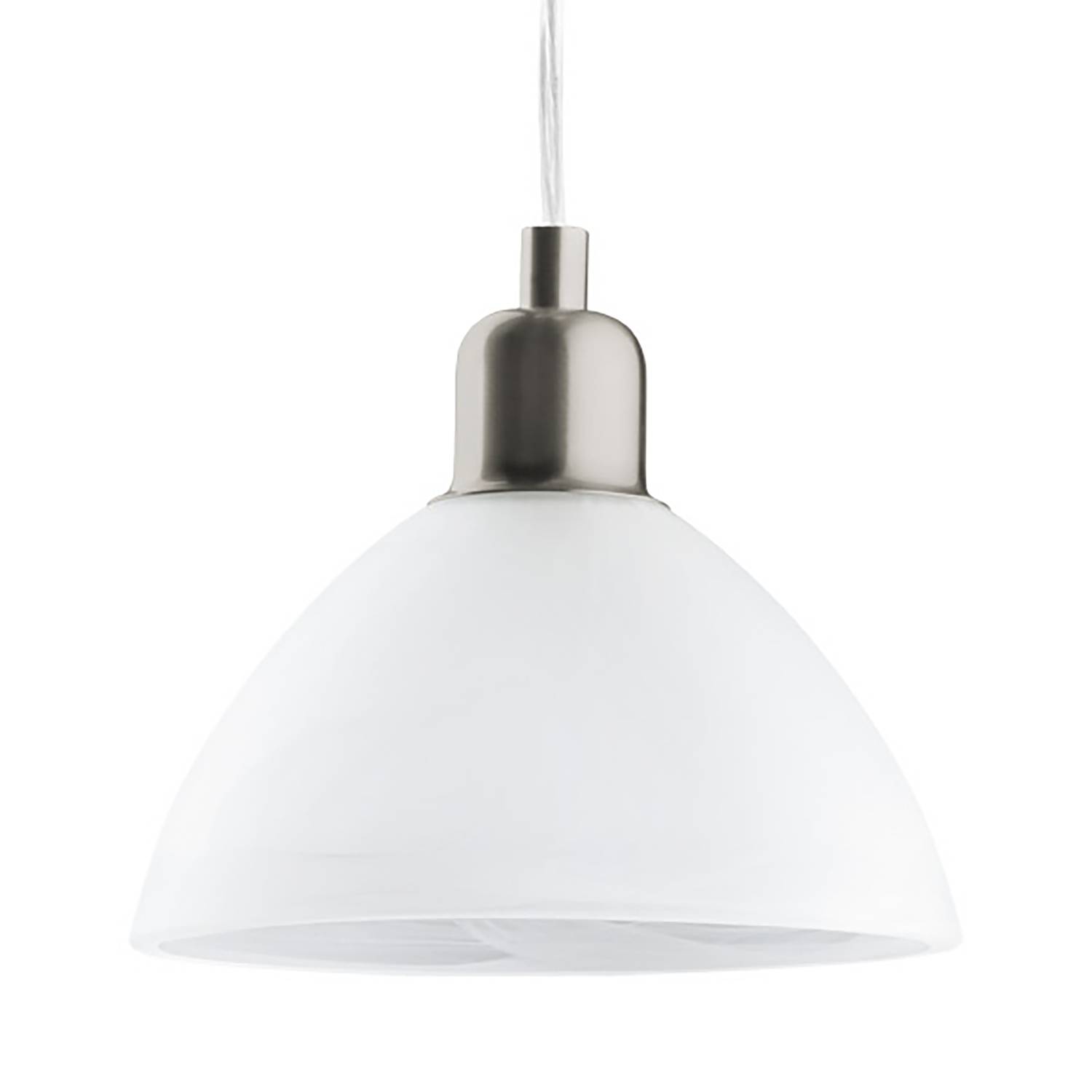 Pendant lamp Brenda I Glass Steel 1-bulb Silver