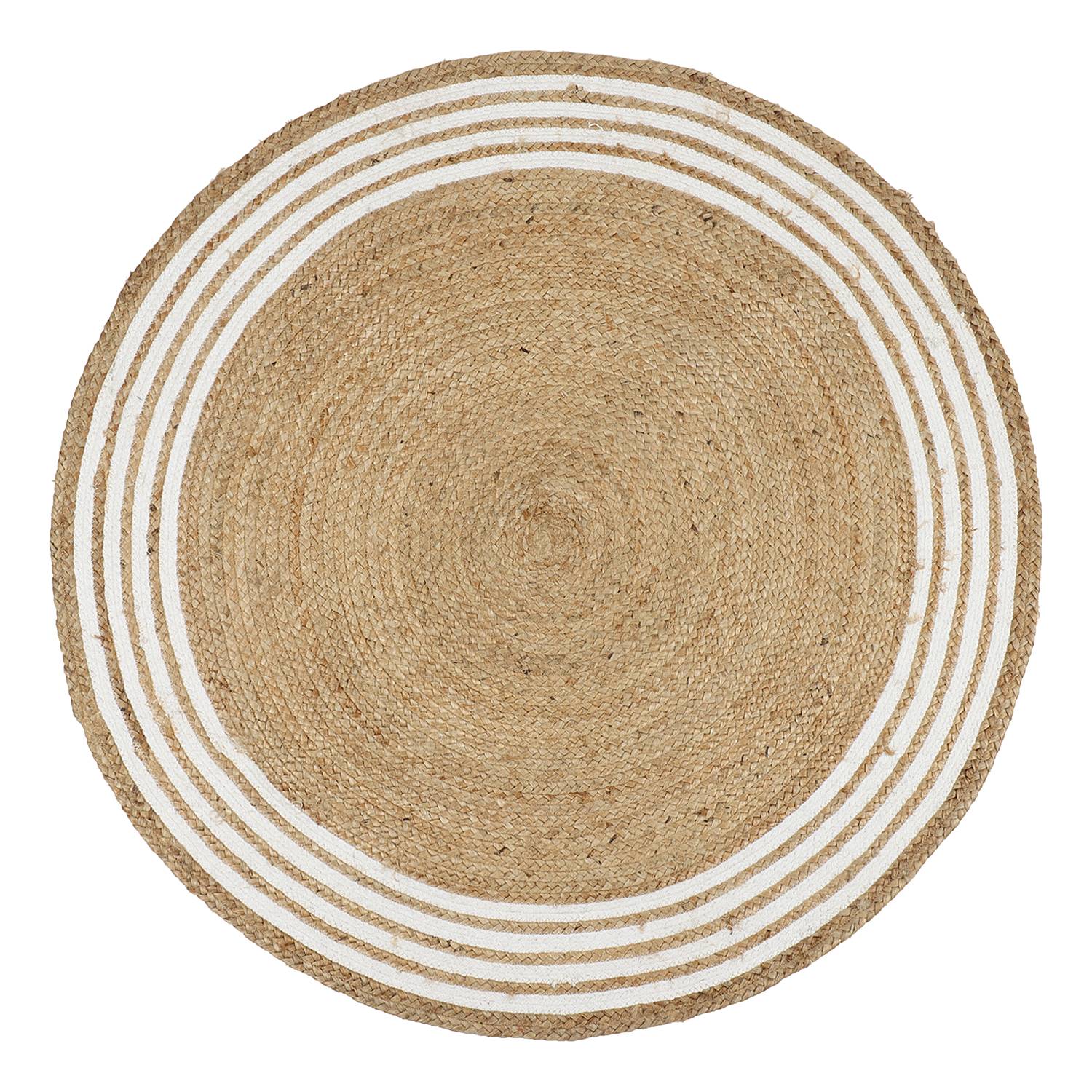 Kurzflorteppich Oscar Baumwolle Weiß 120cm