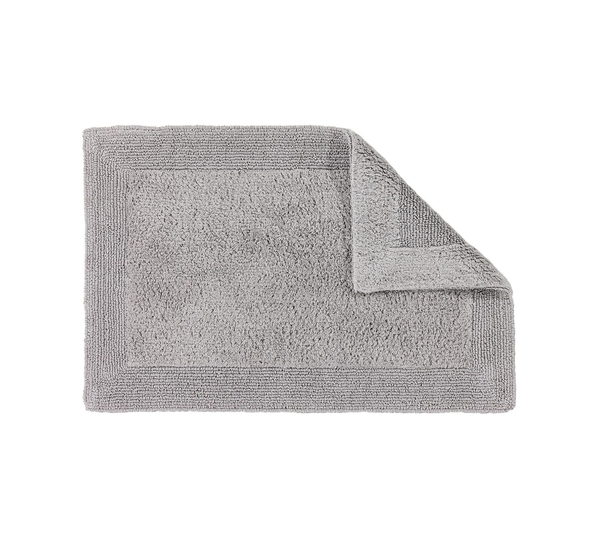 Badteppich Stoff Grau 60 x 90 cm