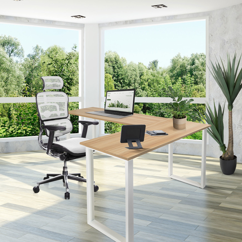 WORKSPACE BASIC I  Eckschreibtisch Holz Natur