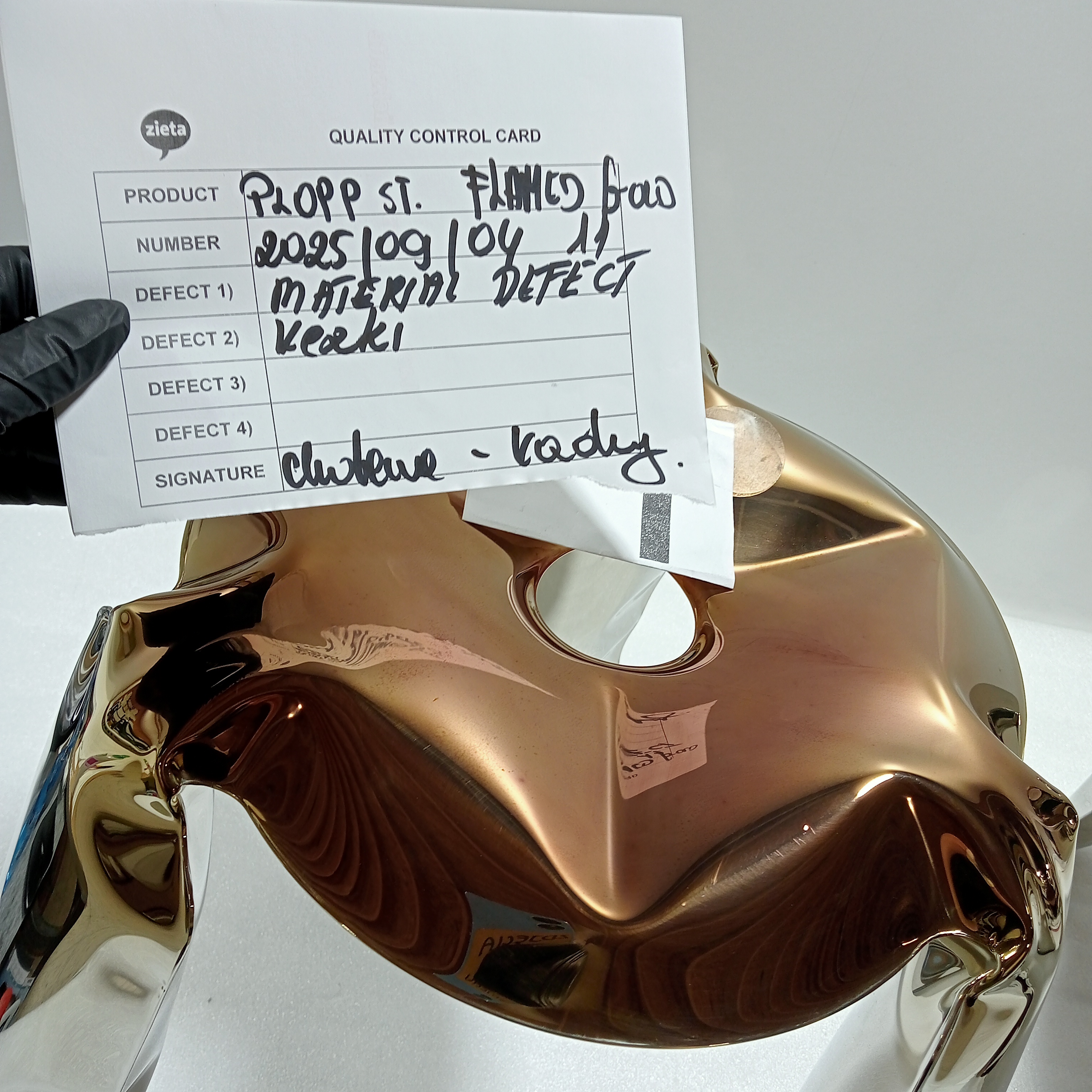 Plopp Standard Hocker Edelstahl Gold Heat