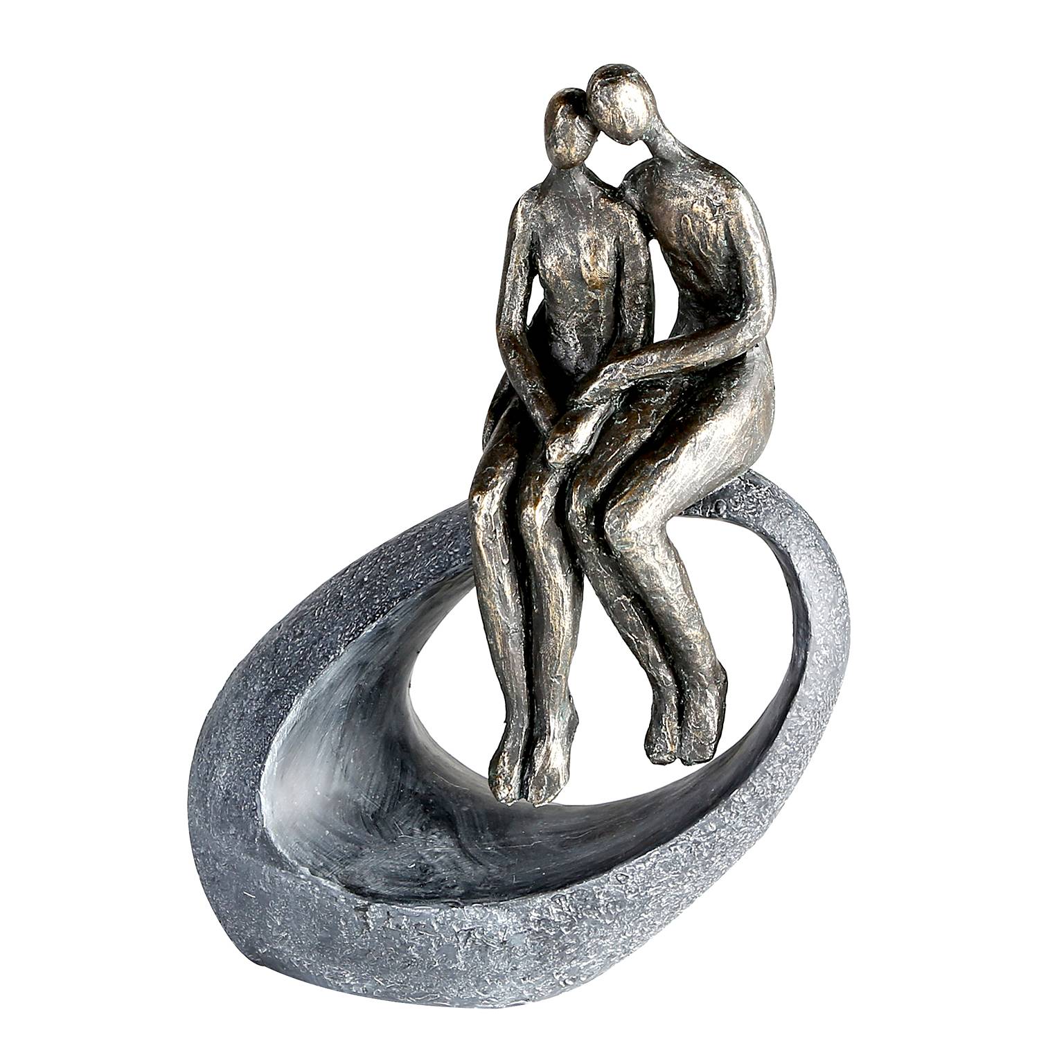 Moment Skulptur Kunstharz Grau
