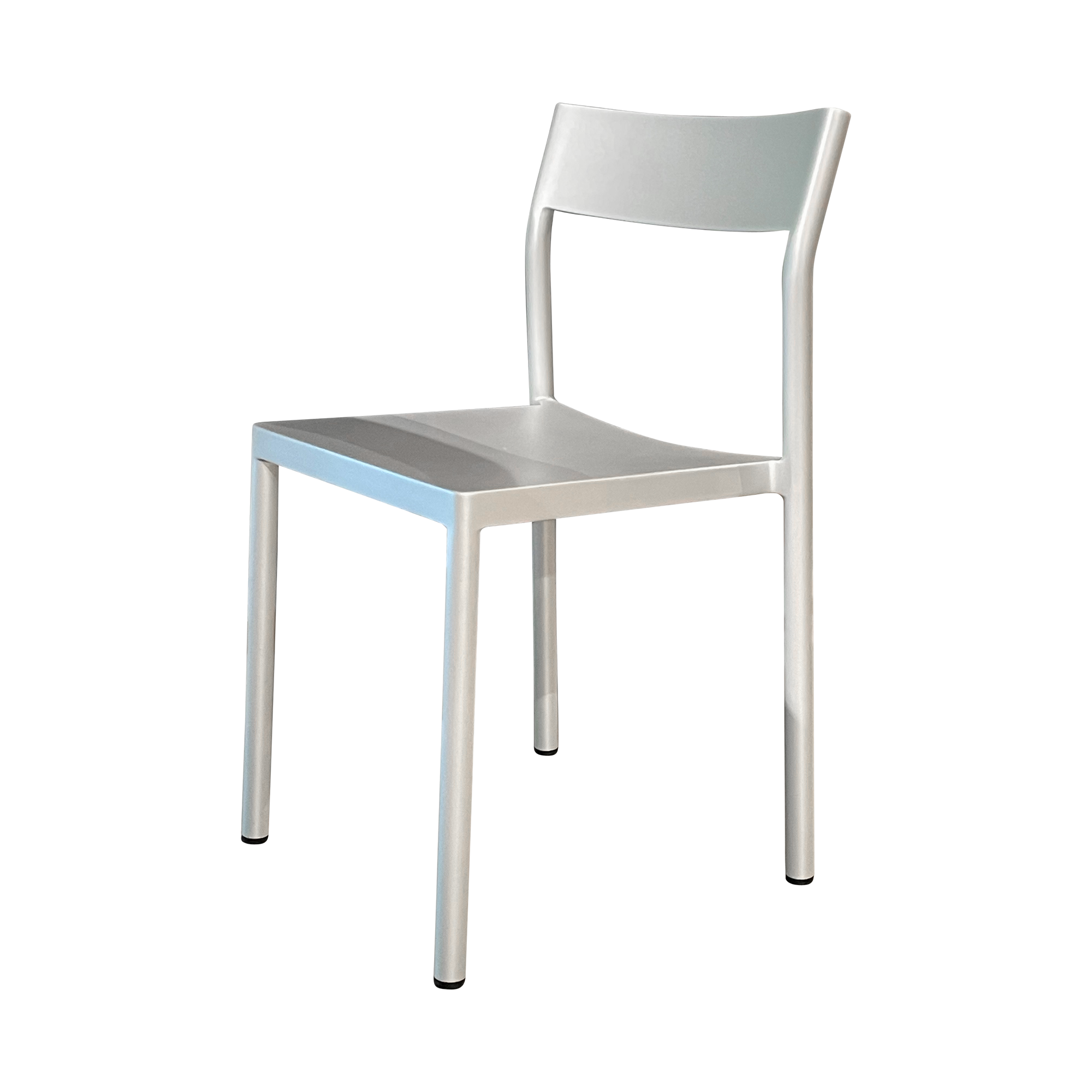 2x Type Chair 2 Outdoorstühle Aluminium Silbergrau