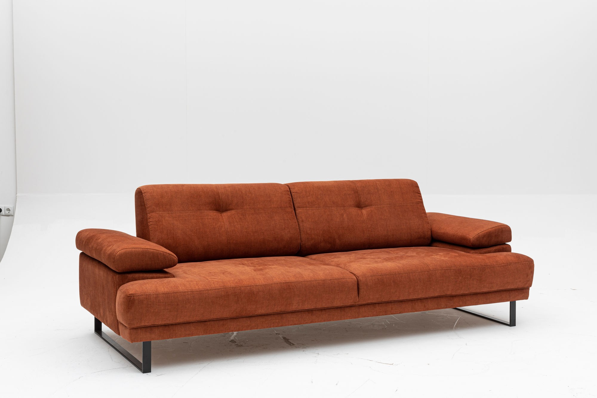 Sofa 3-Sitzer Textil Orange