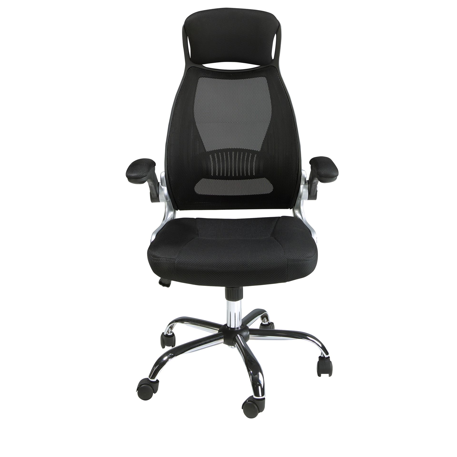 Bürostuhl Drehbar Mesh-Stoff Schwarz