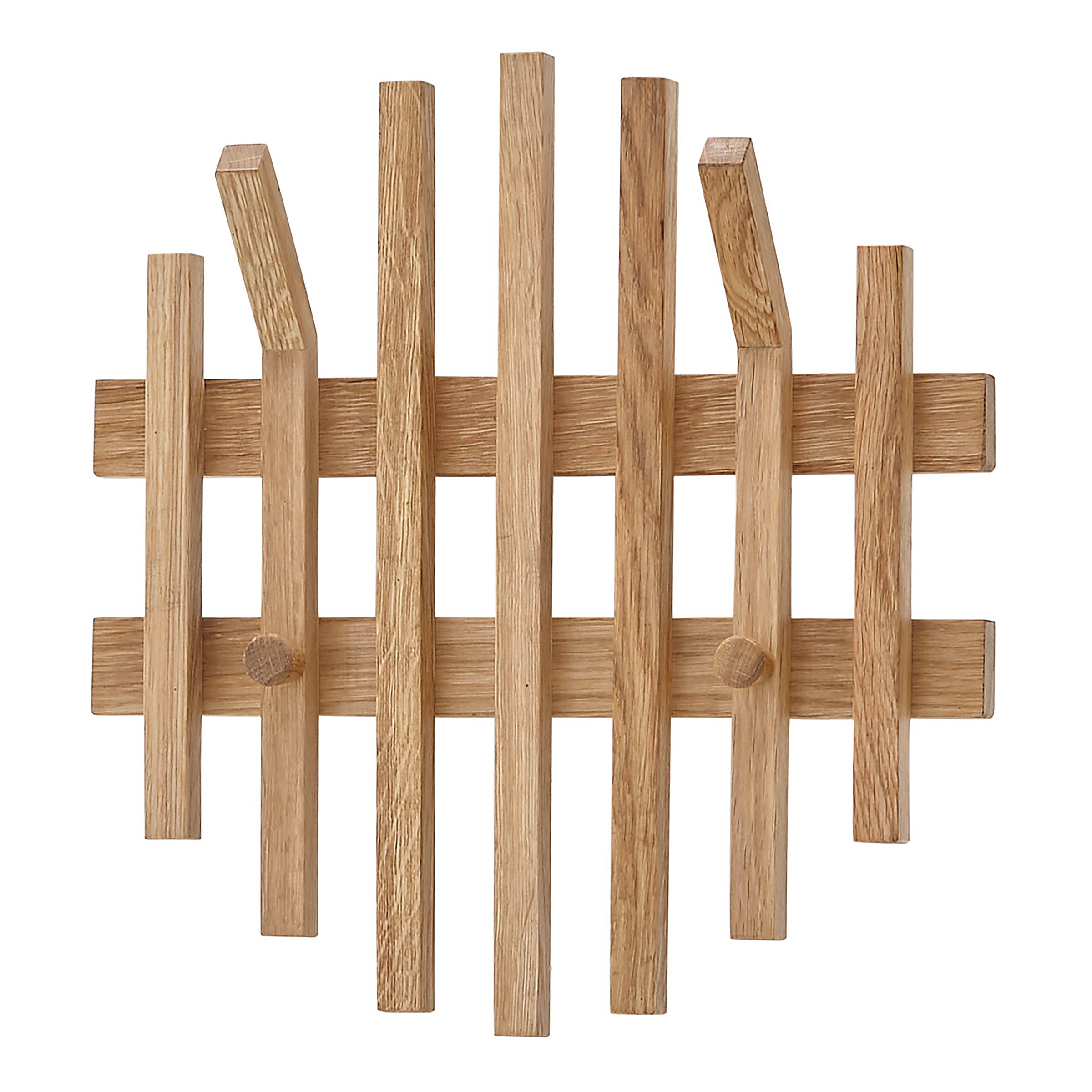 Garderobenpaneel Woods Cross Typ D Massivholz Braun
