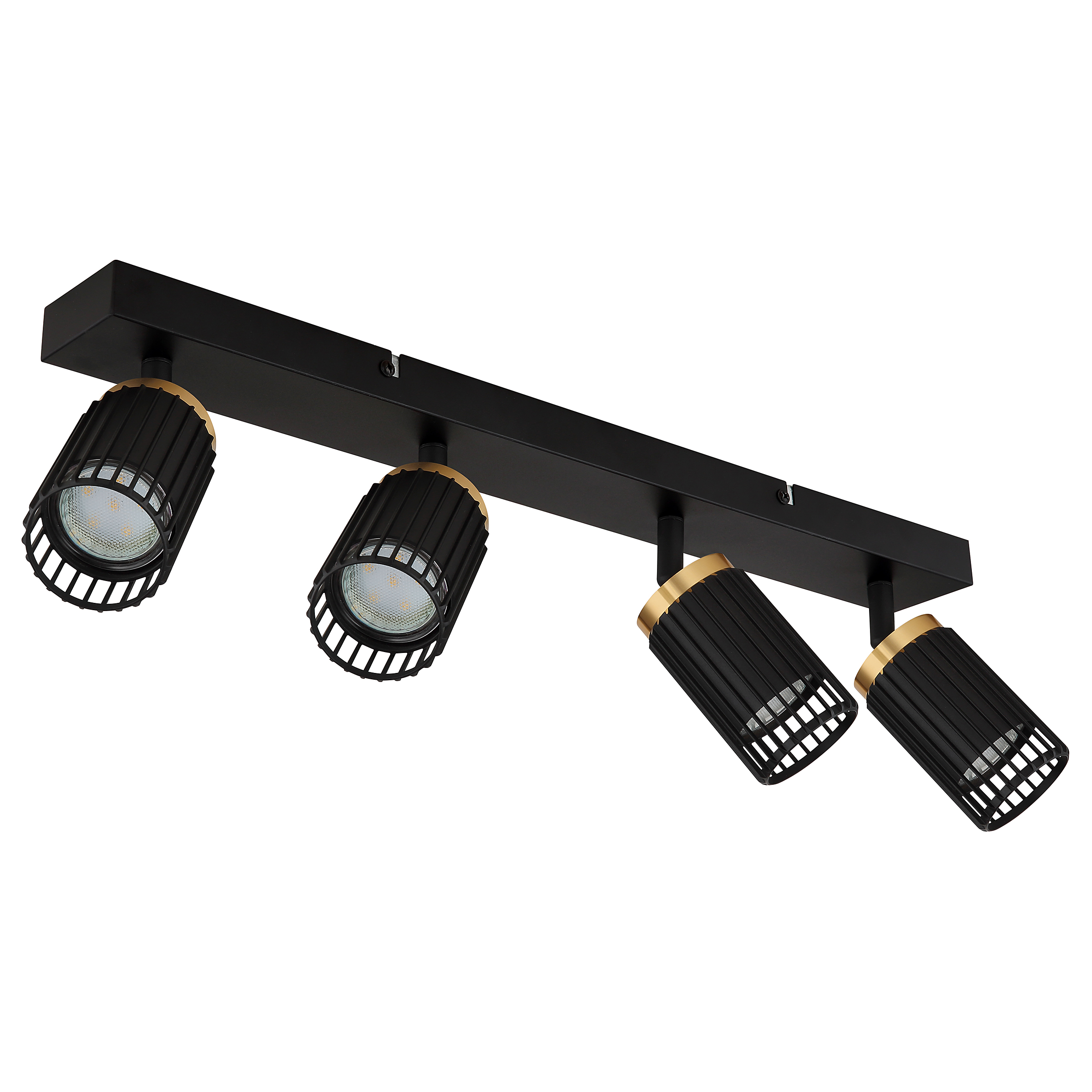 Korben ceiling light 4-bulb iron black