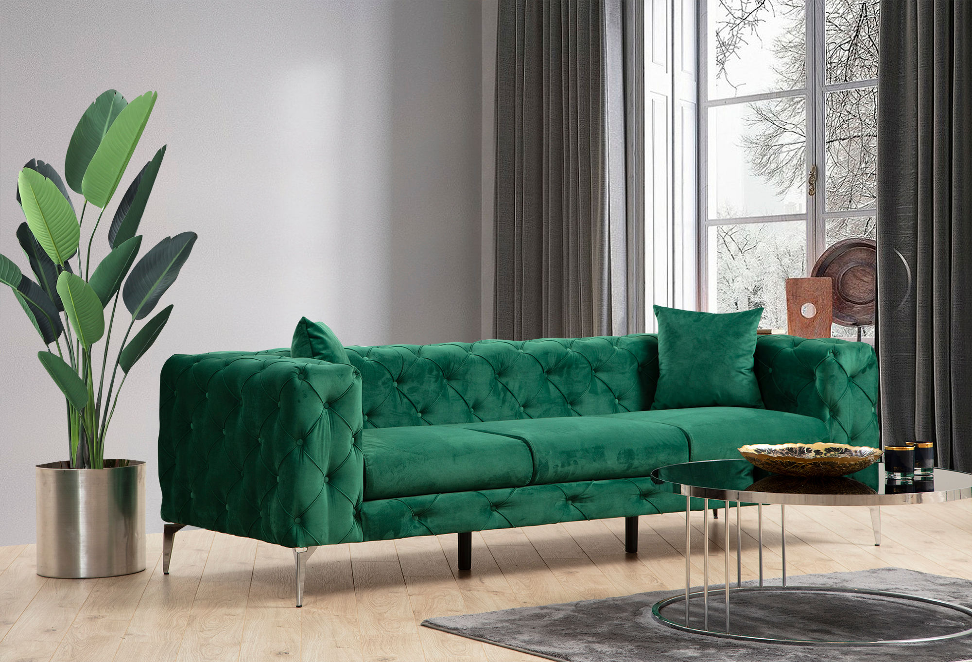 Como Sofa 3-seater Green