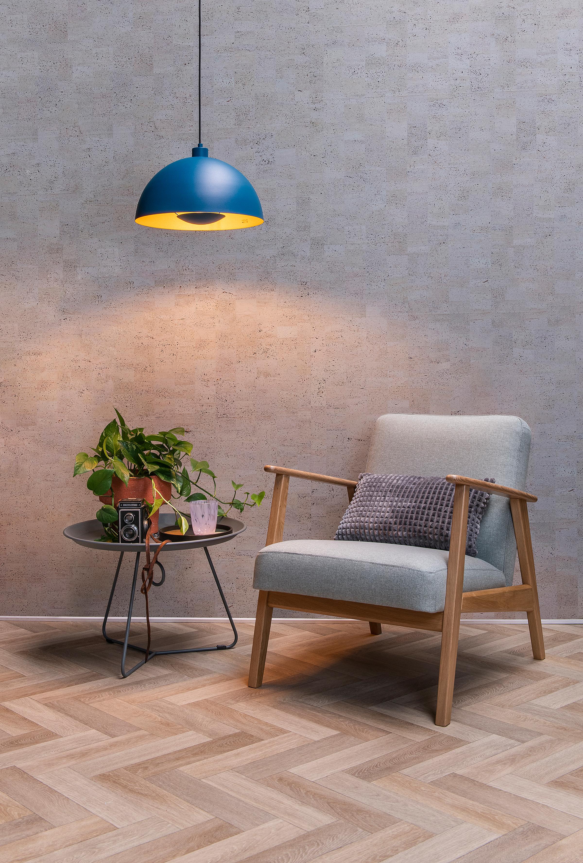 Siemon Pendelleuchte Stahl Blau