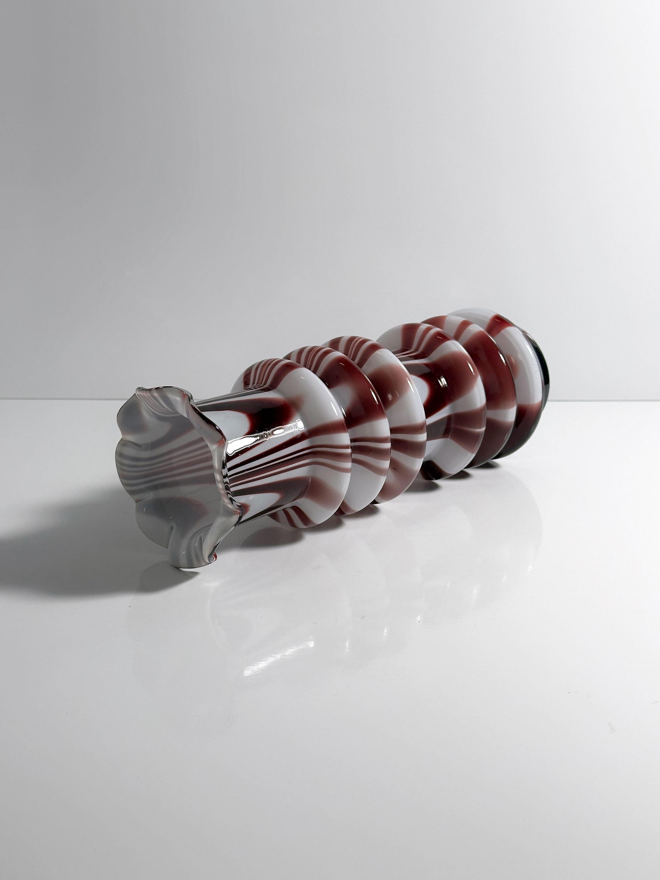 Vintage Vase Milchglas 1960er Jahre