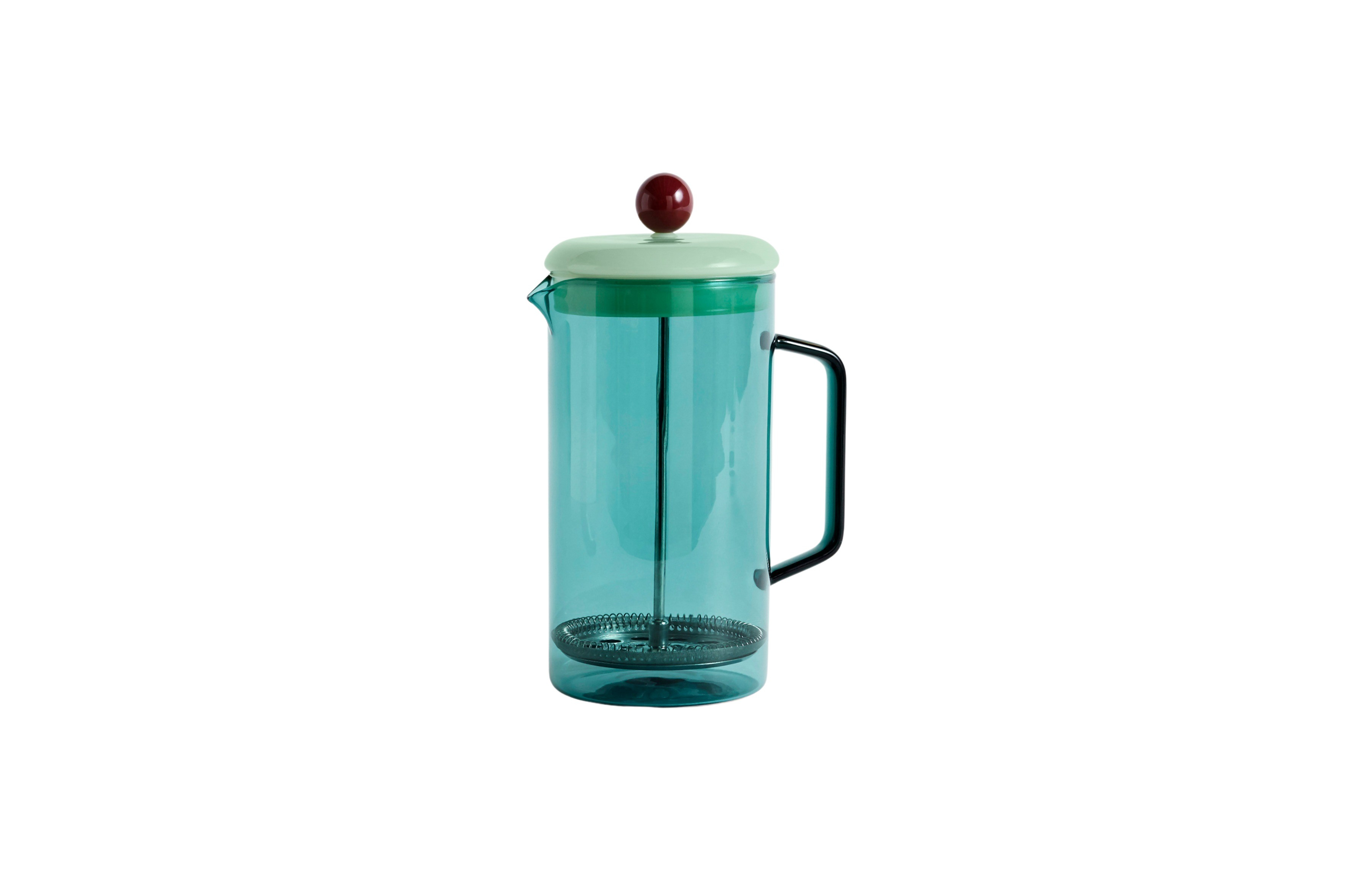 French Press Kaffeekanne Glas Grün