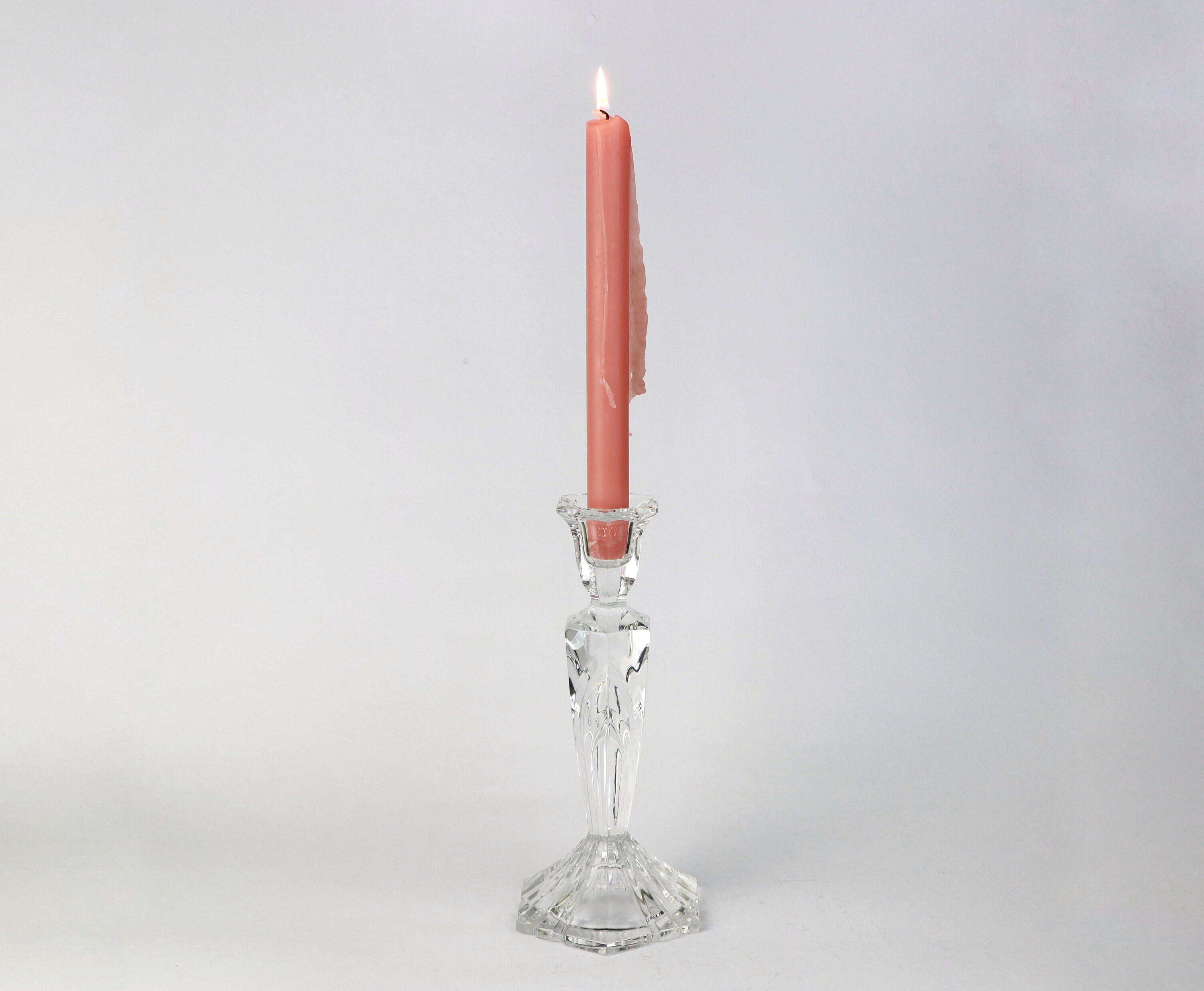 Vintage candlestick crystal glass 1970s