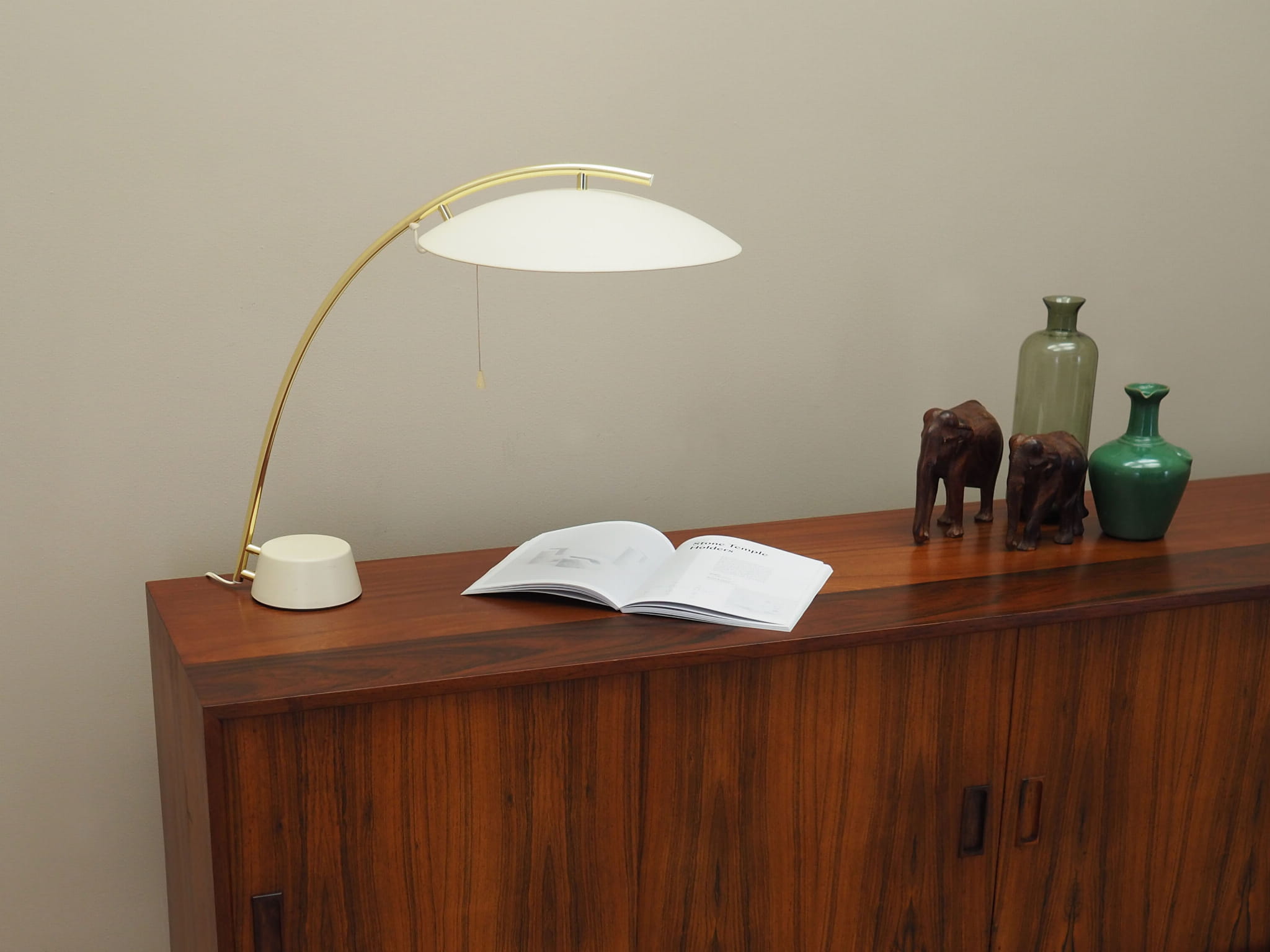 Table lamp metal white 1980s