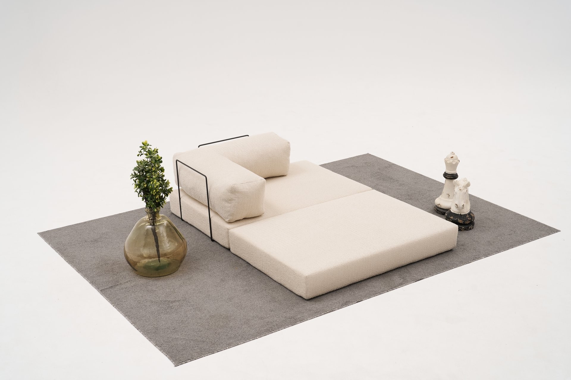 Comfort Schlafsofa Récamiere Rechts Creme