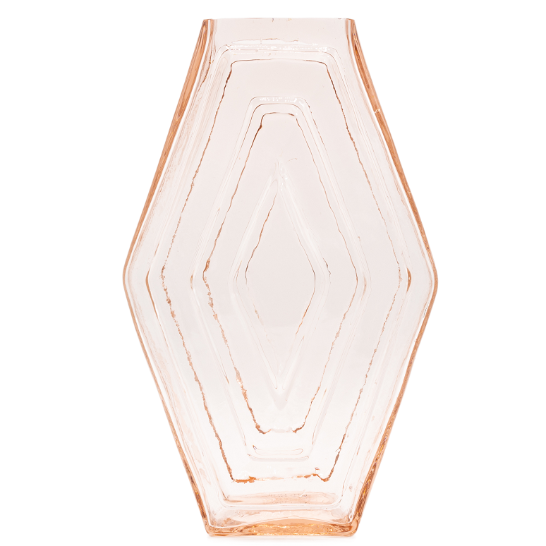 Infinite Hexagon Vase Glas Pink