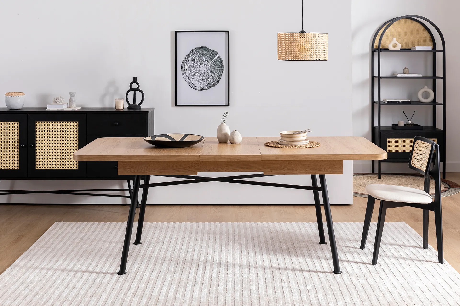 Tavolo da pranzo allungabile 160-198cm