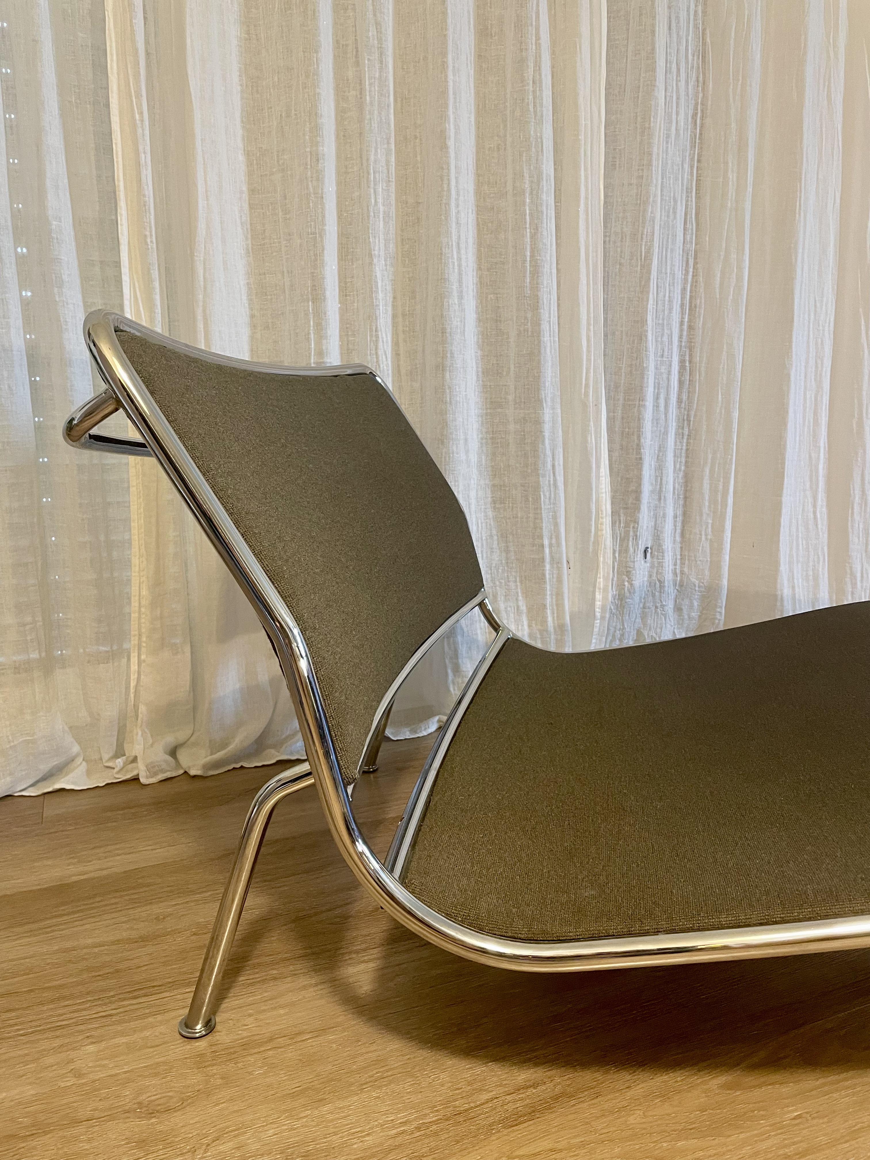 Frog Chaiselongue Baumwolle Chrom