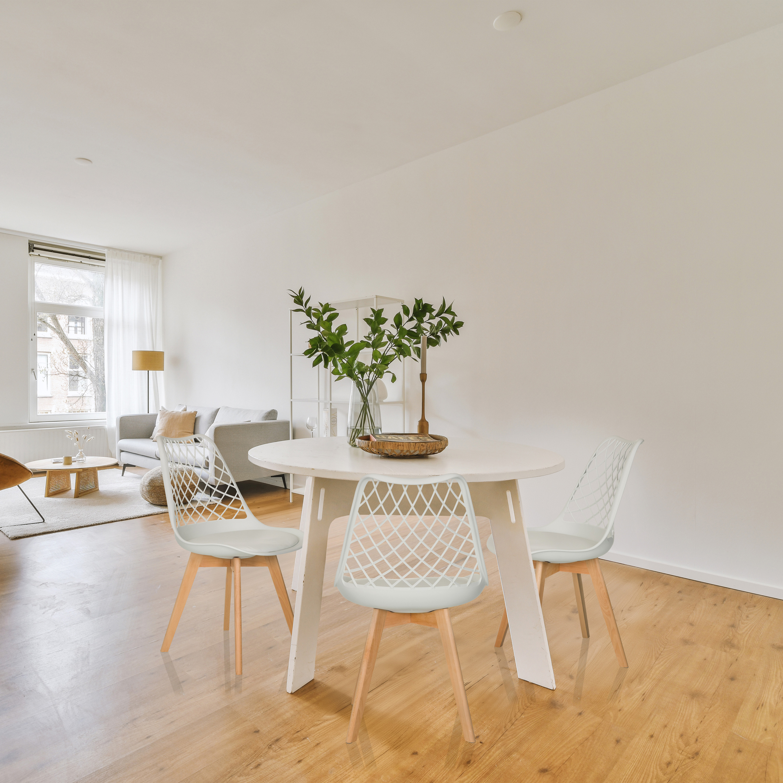 SCANDI HOL Esszimmerstuhl Kunststoff Weiß