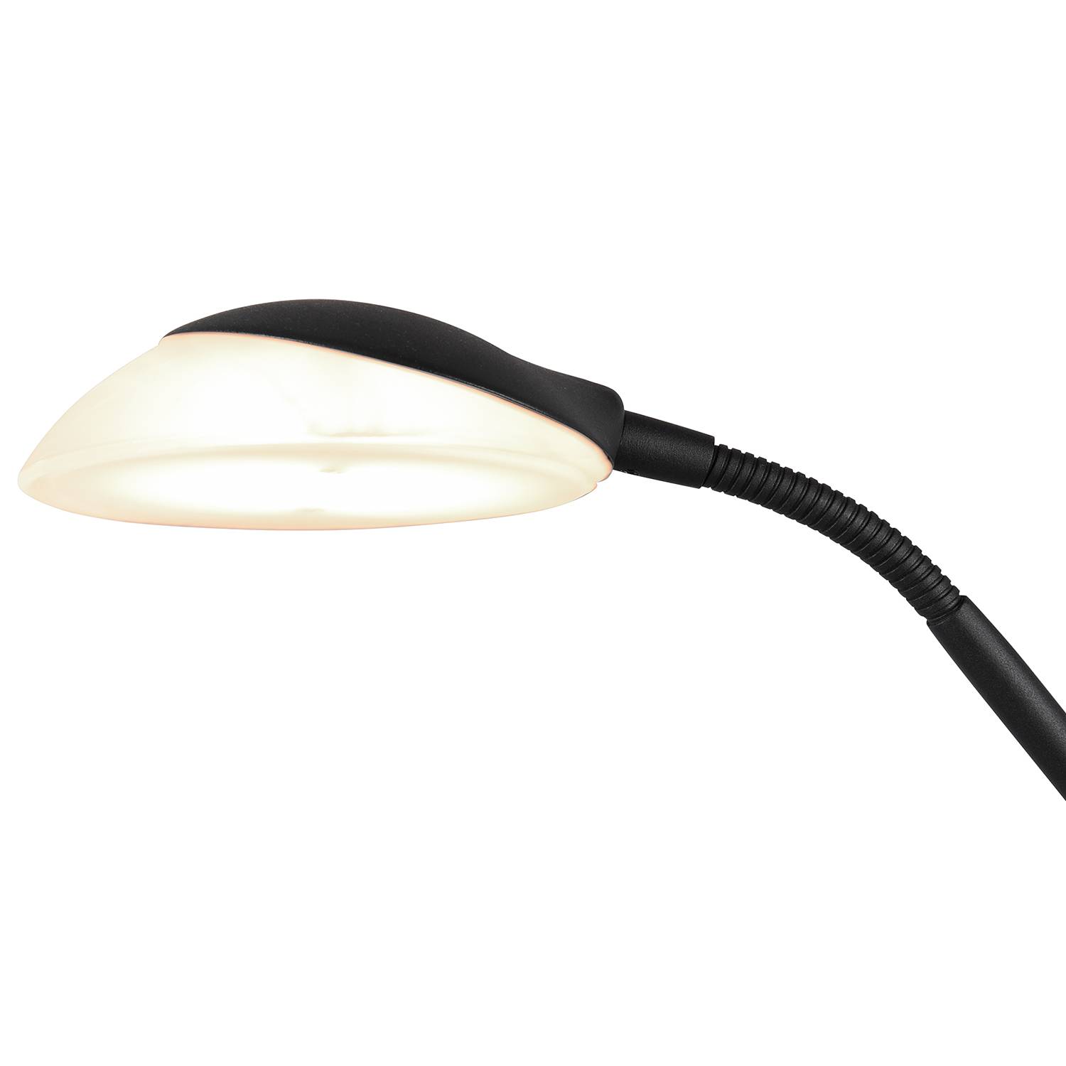 LED-Stehleuchte Orson Glas Aluminium Schwarz