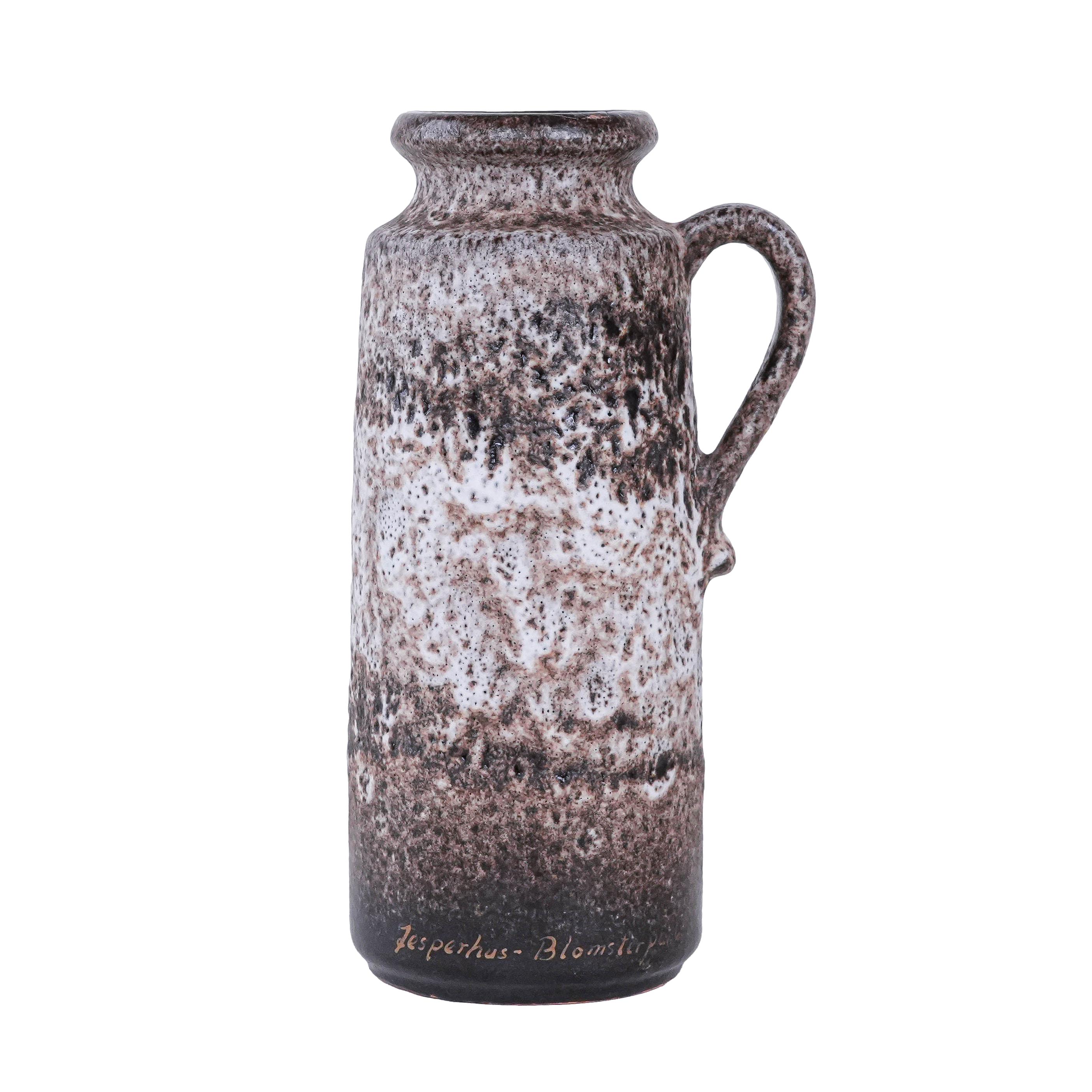 Keramikvase mit Henkel 1960er Jahre