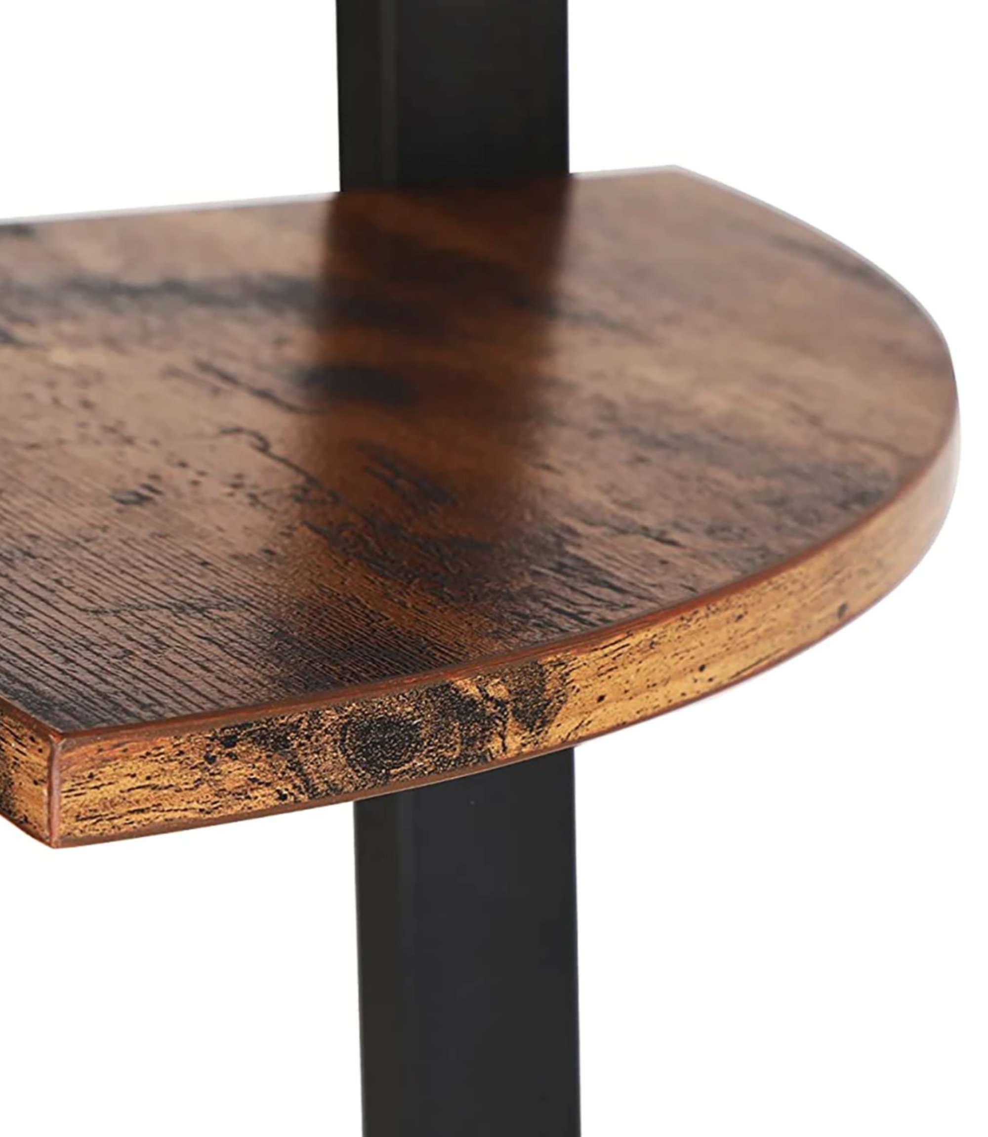 Eckregal Holz Braun Schwarz