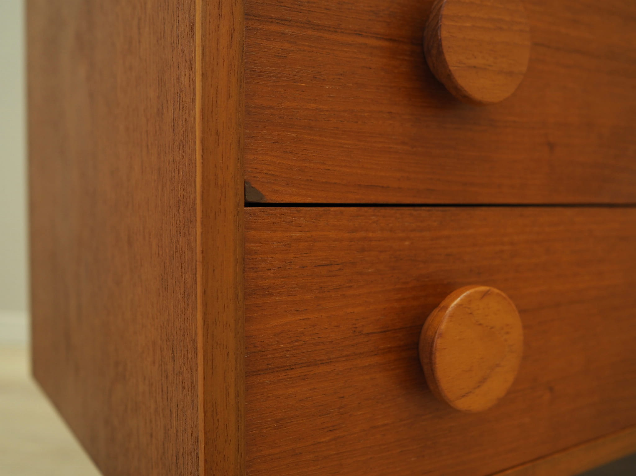 Vintage chest of drawers Teak wood Brown 1960s